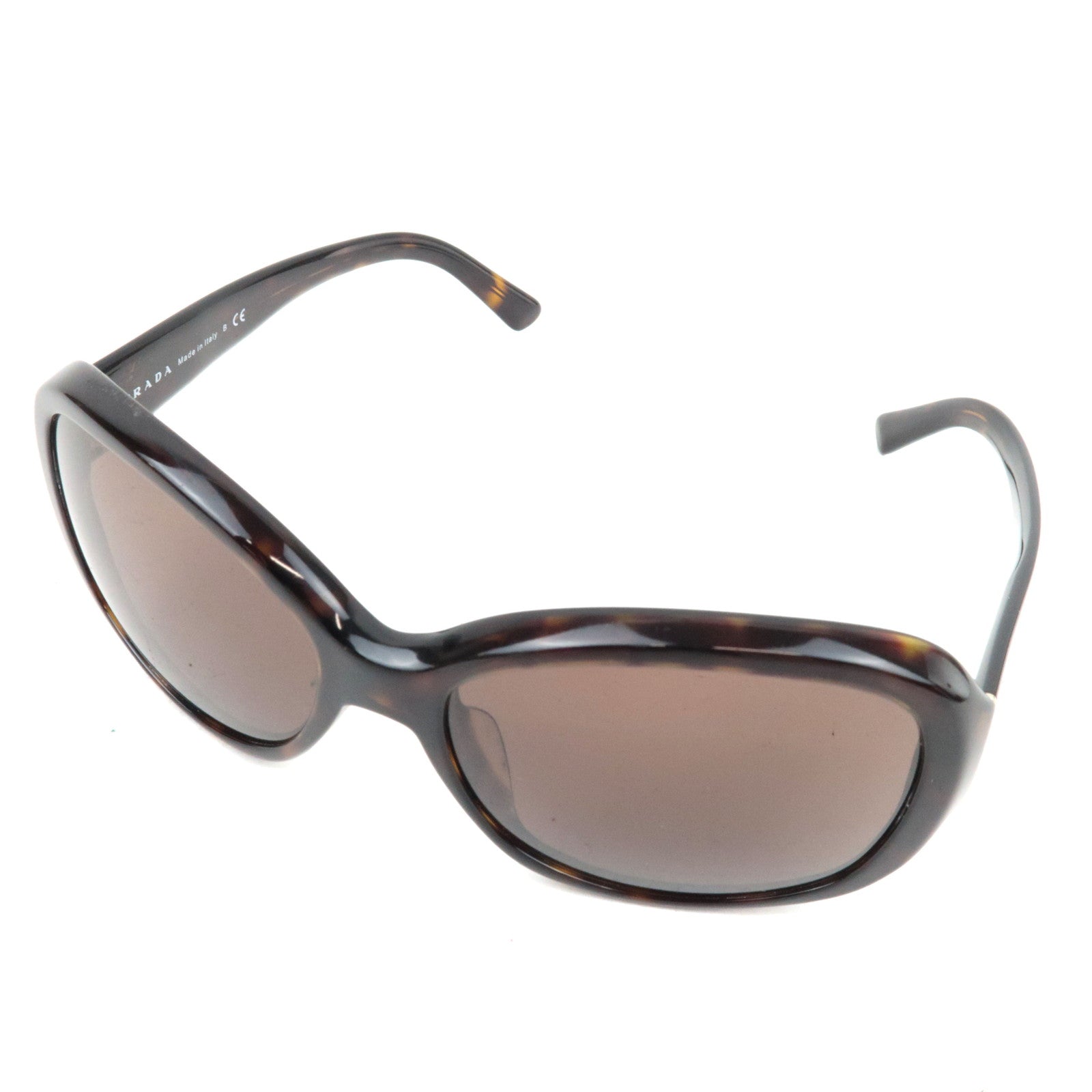 PRADA Tortoiseshell Sunglasses SPR 31N-A 58□16 2AU-8C1 135 3N Plastic Black *Box, Case, Cloths78403