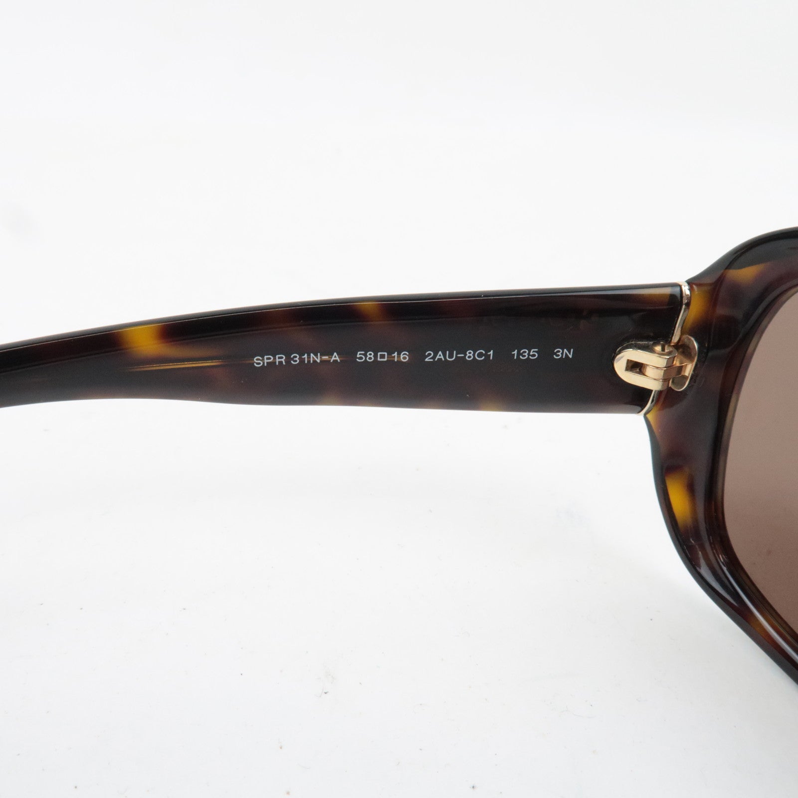 PRADA Tortoiseshell Sunglasses SPR 31N-A 58□16 2AU-8C1 135 3N Plastic Black *Box, Case, Cloths