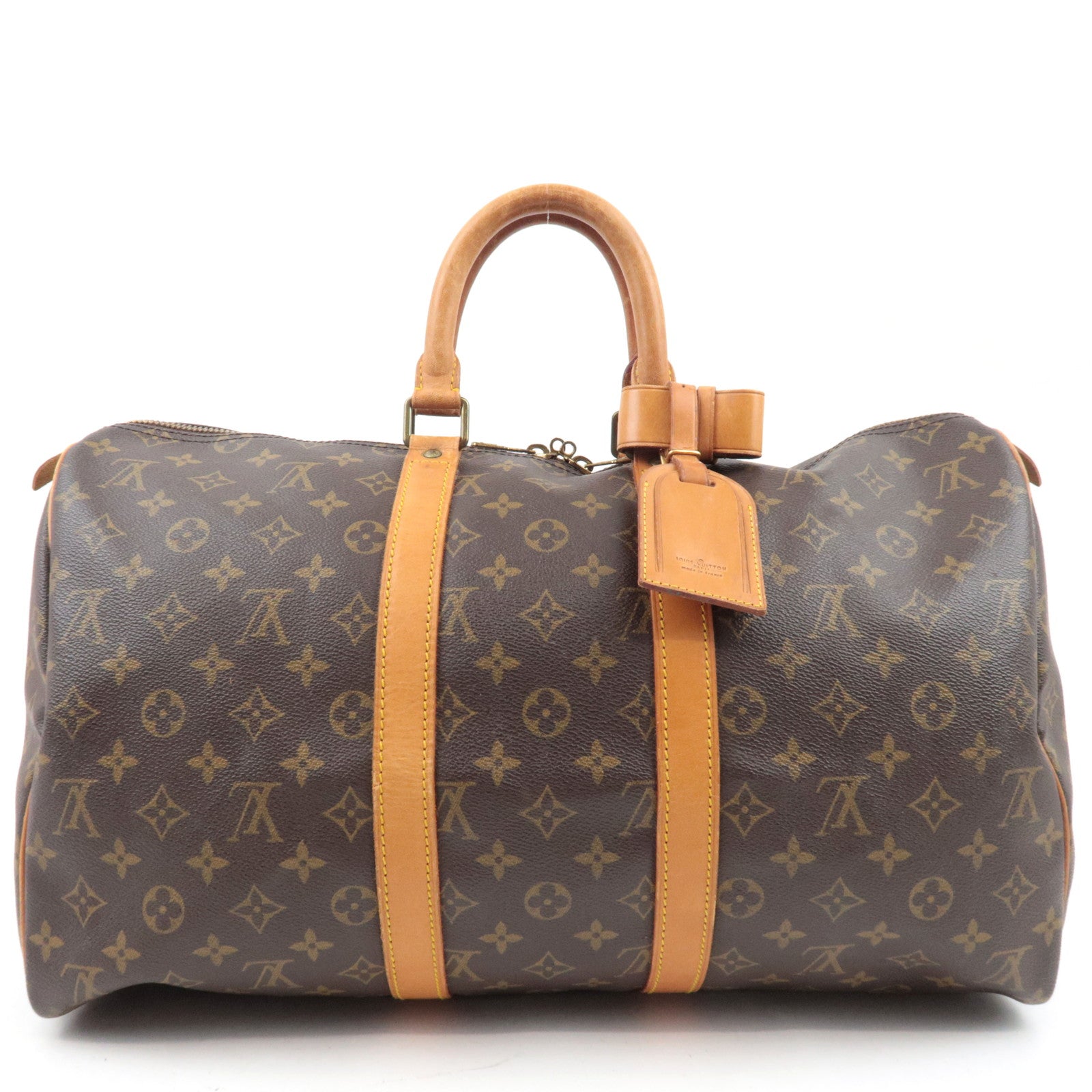 Louis Vuitton Monogram Keepall 45 Travel bag M41428 VI864 *Name tag, Poignet