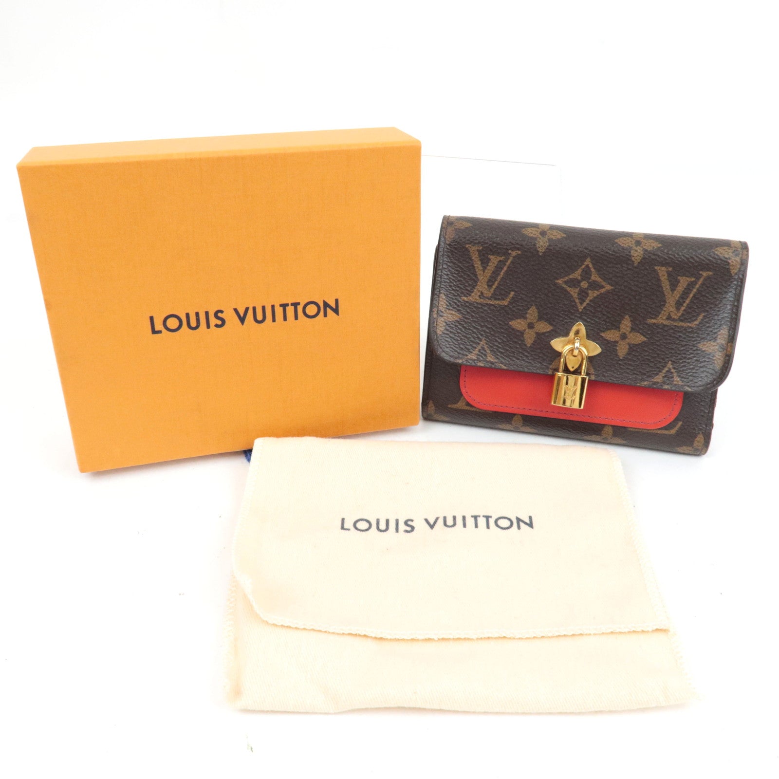 Louis Vuitton Monogram Portefeuille Flower Compact Wallet Coquelicot M62567 SP3198 *Box, Dust bag