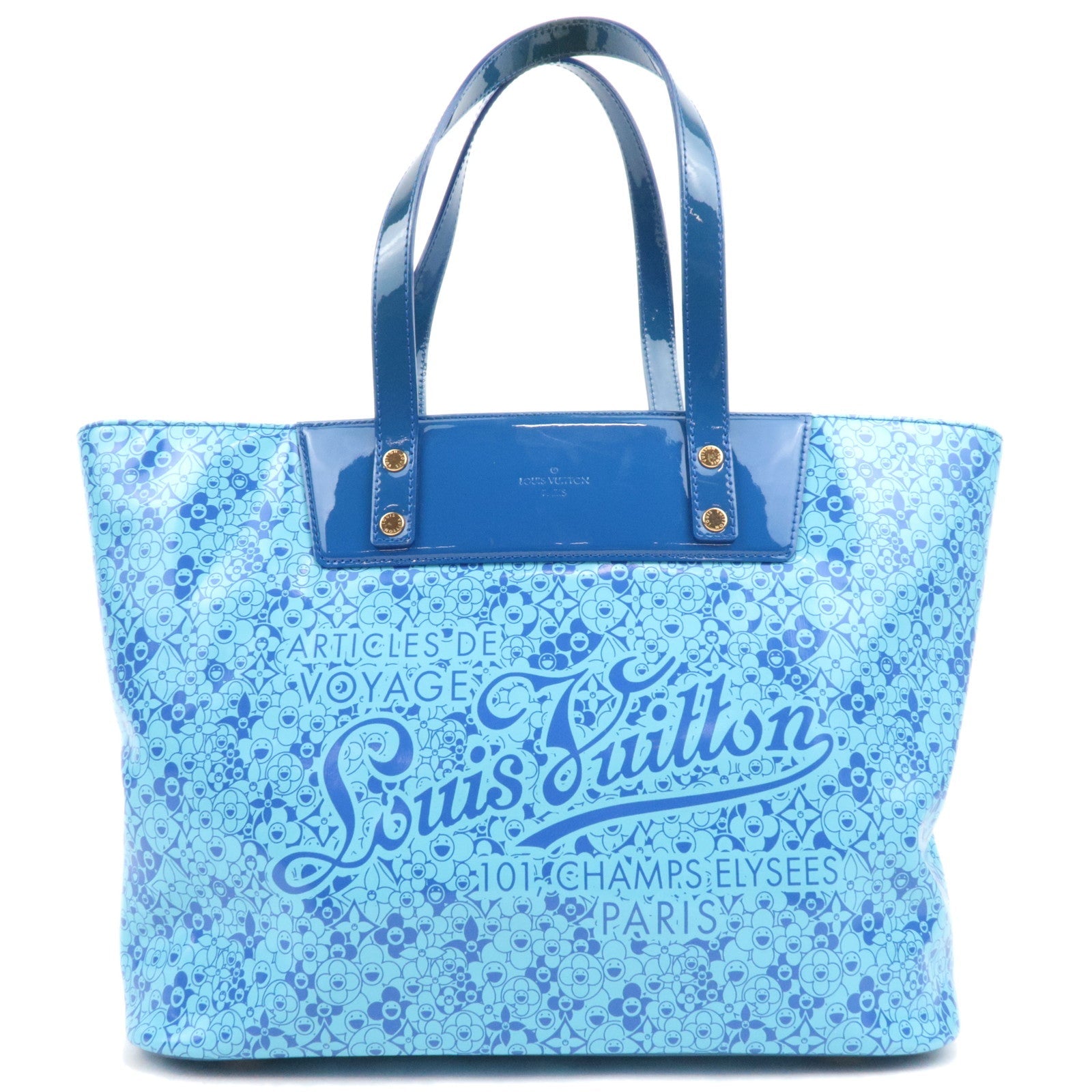 Louis Vuitton Cosmic Blossom PM Murakami Tote Bag Blue M93161 RC0170