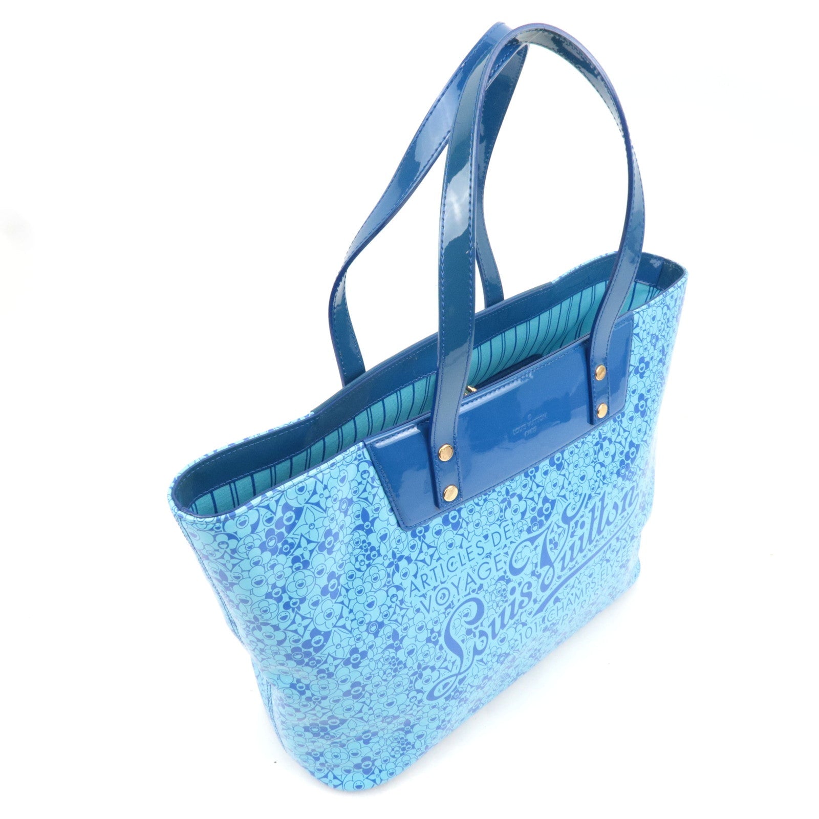 Louis Vuitton Cosmic Blossom PM Murakami Tote Bag Blue M93161 RC0170