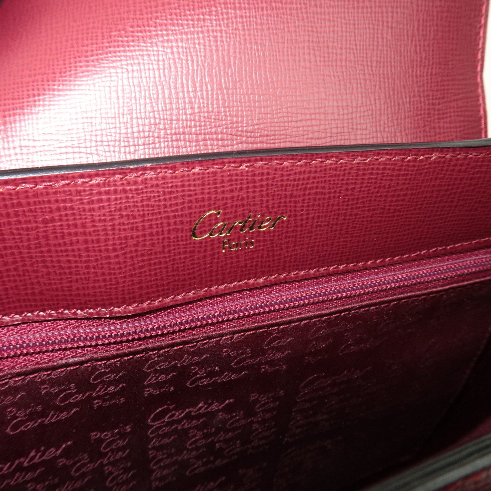 Cartier Must Line One-Shoulder Bag Leather Bordeaux