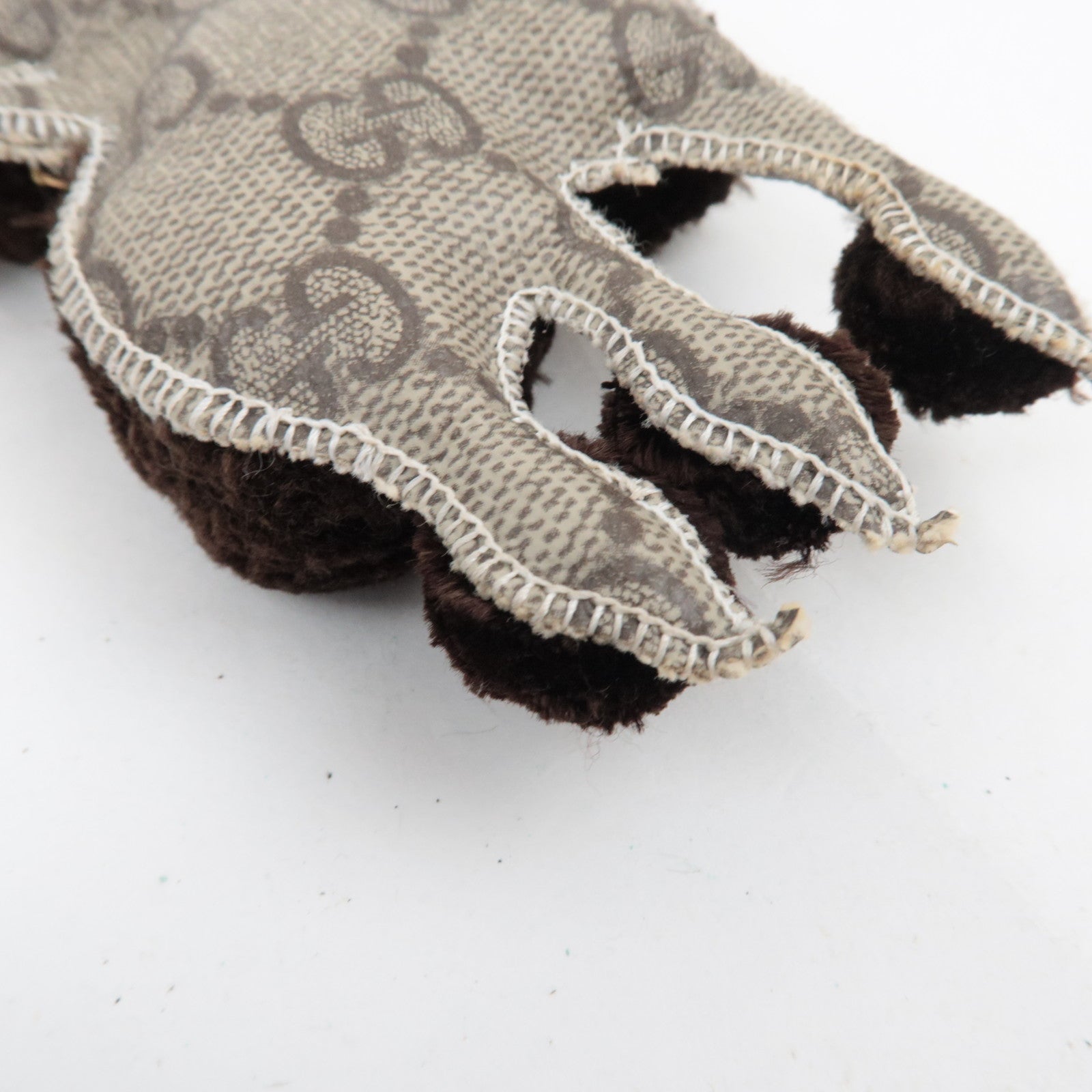 GUCCI GG Supreme GUCCIOLI Poodle Lulu Bag Charm GG Supreme Fur Brown *Box