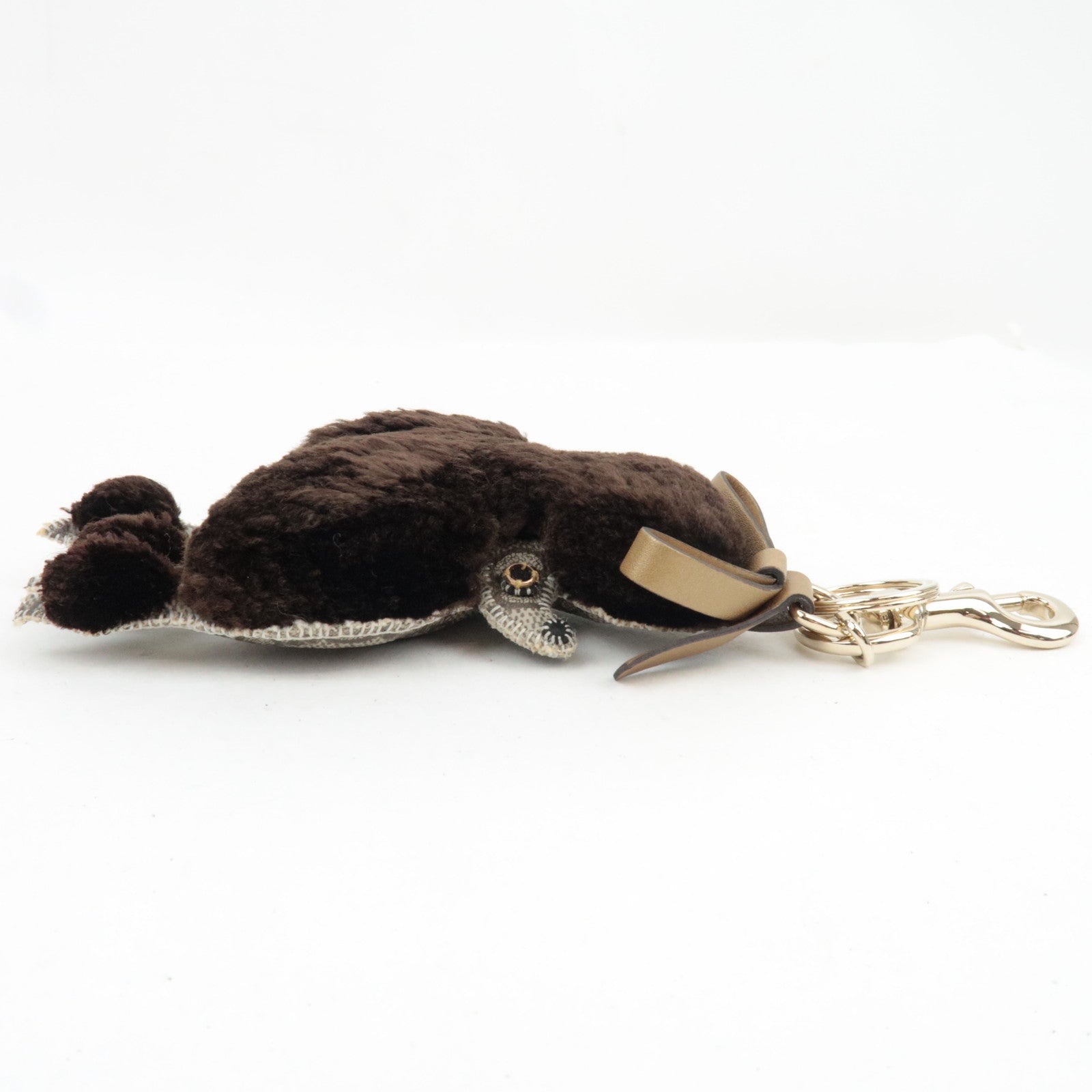 GUCCI GG Supreme GUCCIOLI Poodle Lulu Bag Charm GG Supreme Fur Brown *Box