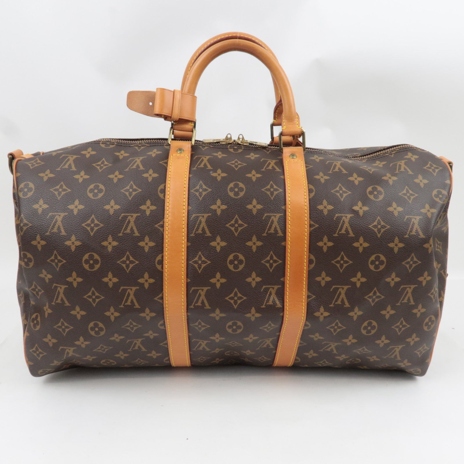 Louis Vuitton Monogram Keepall Bandouliere 50 Travel Bag M41416 VI884 *Strap, Name tag, Poignet