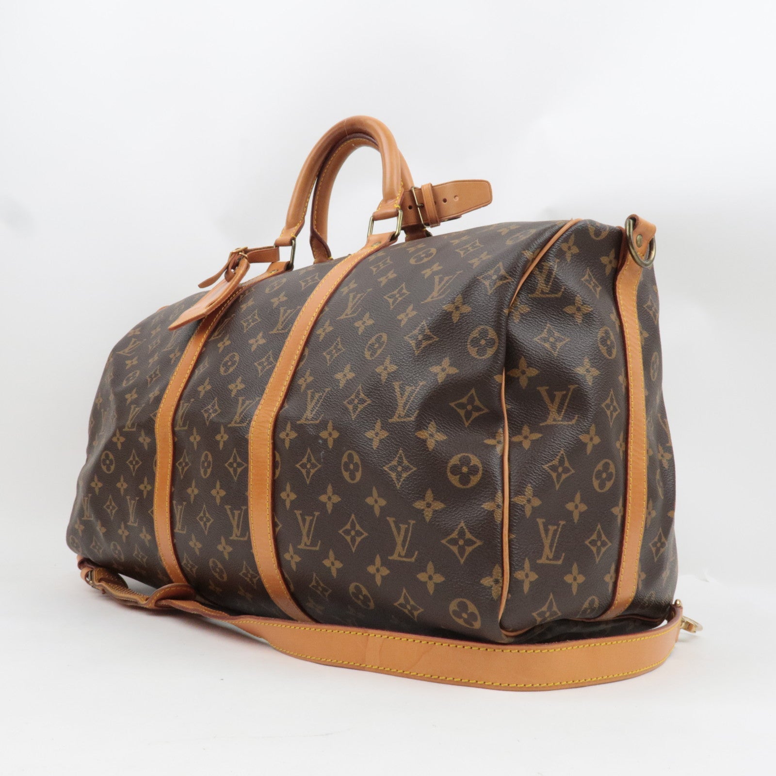Louis Vuitton Monogram Keepall Bandouliere 50 Travel Bag M41416 VI884 *Strap, Name tag, Poignet
