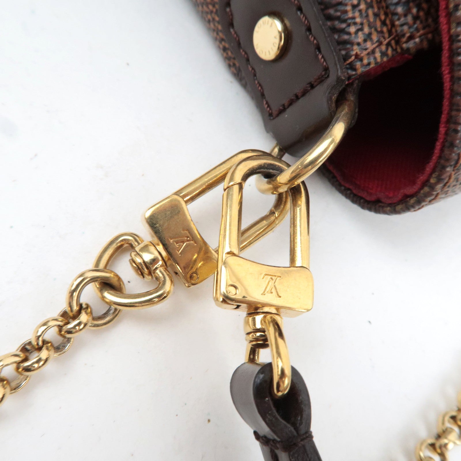 Louis Vuitton Damier Favorite MM 2Way Hand Bag N41129 FL3184 *Strap