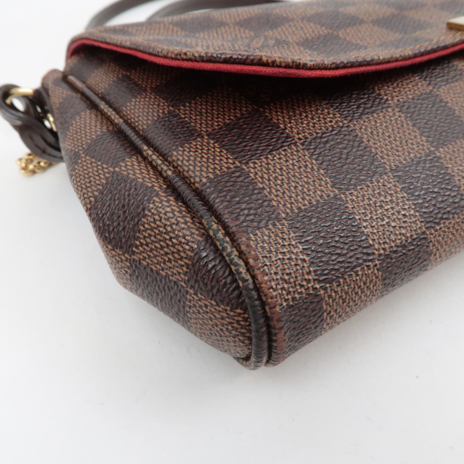 Louis Vuitton Damier Favorite MM 2Way Hand Bag N41129 FL3184 *Strap