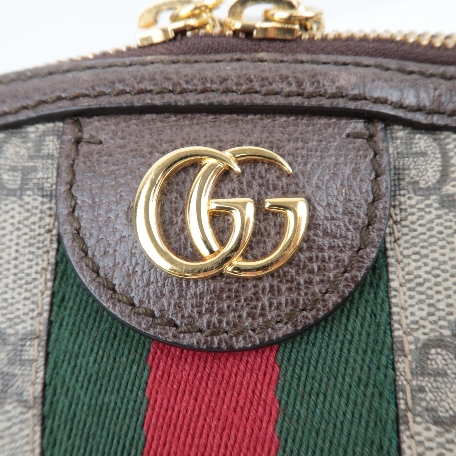 GUCCI Sherry Ophidia Shoulder Bag GG Supreme Leather Beige Brown 499621