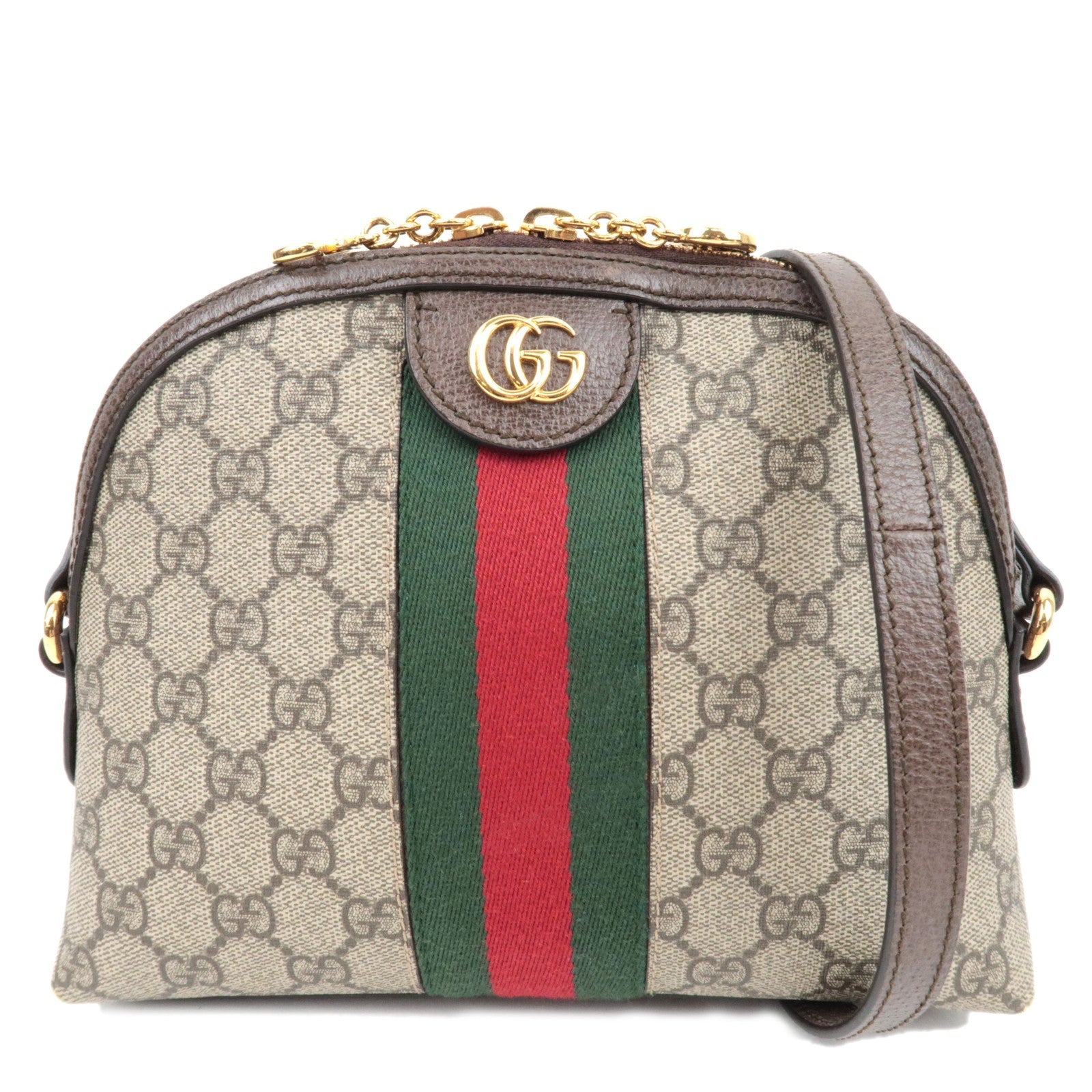 GUCCI Sherry Ophidia Shoulder Bag GG Supreme Leather Beige Brown 49962178575