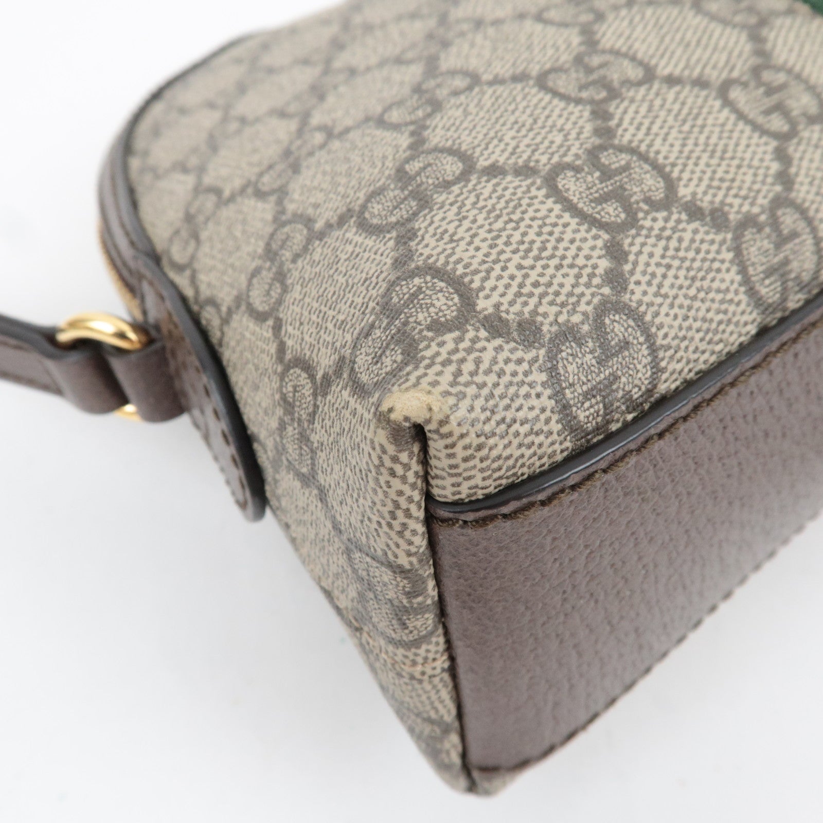 GUCCI Sherry Ophidia Shoulder Bag GG Supreme Leather Beige Brown 499621