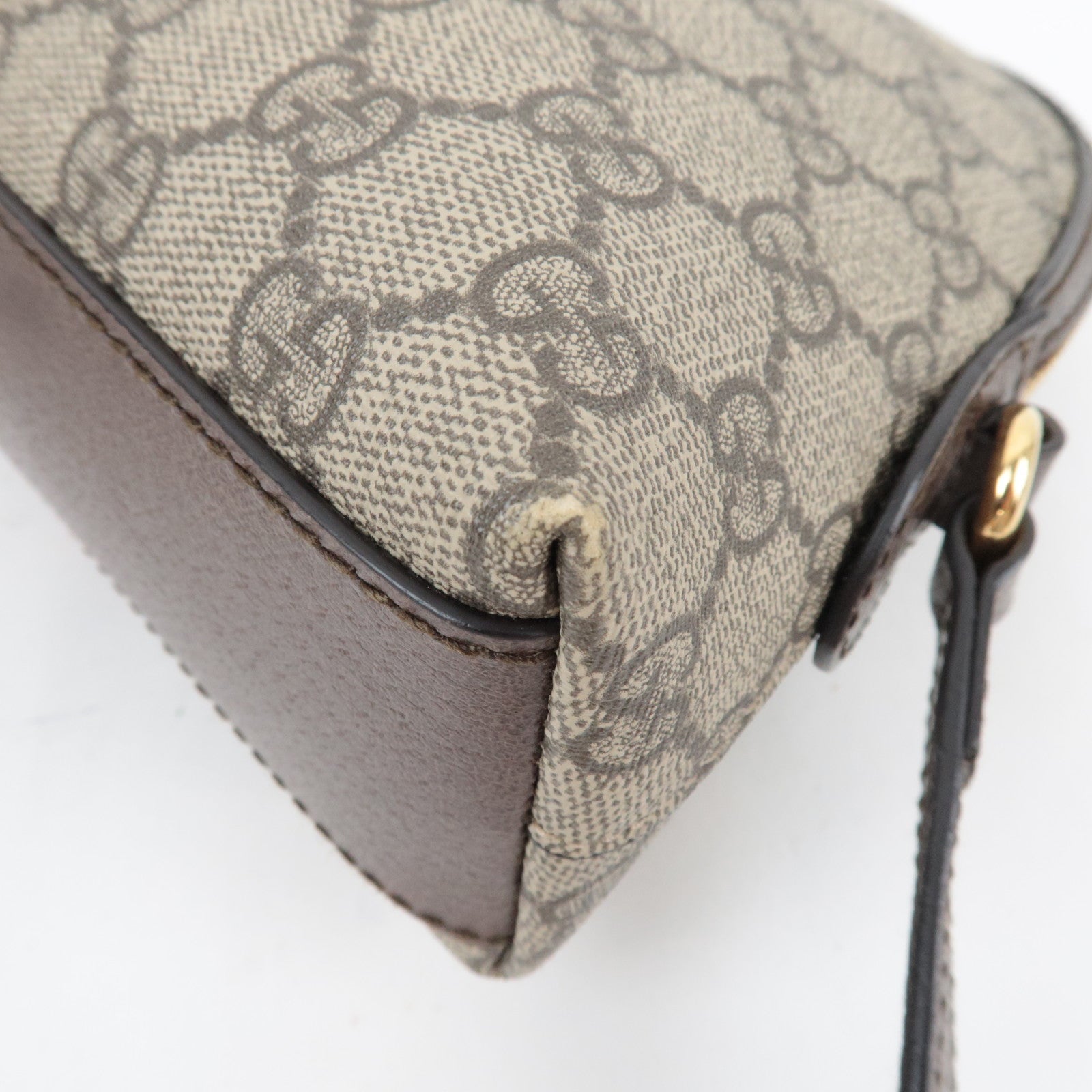 GUCCI Sherry Ophidia Shoulder Bag GG Supreme Leather Beige Brown 499621