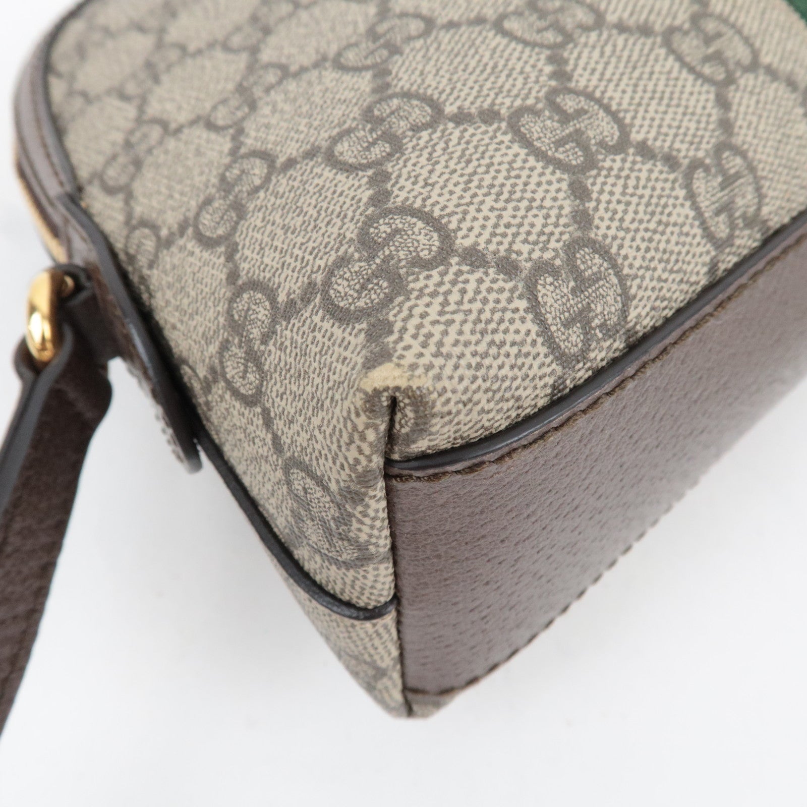 GUCCI Sherry Ophidia Shoulder Bag GG Supreme Leather Beige Brown 499621