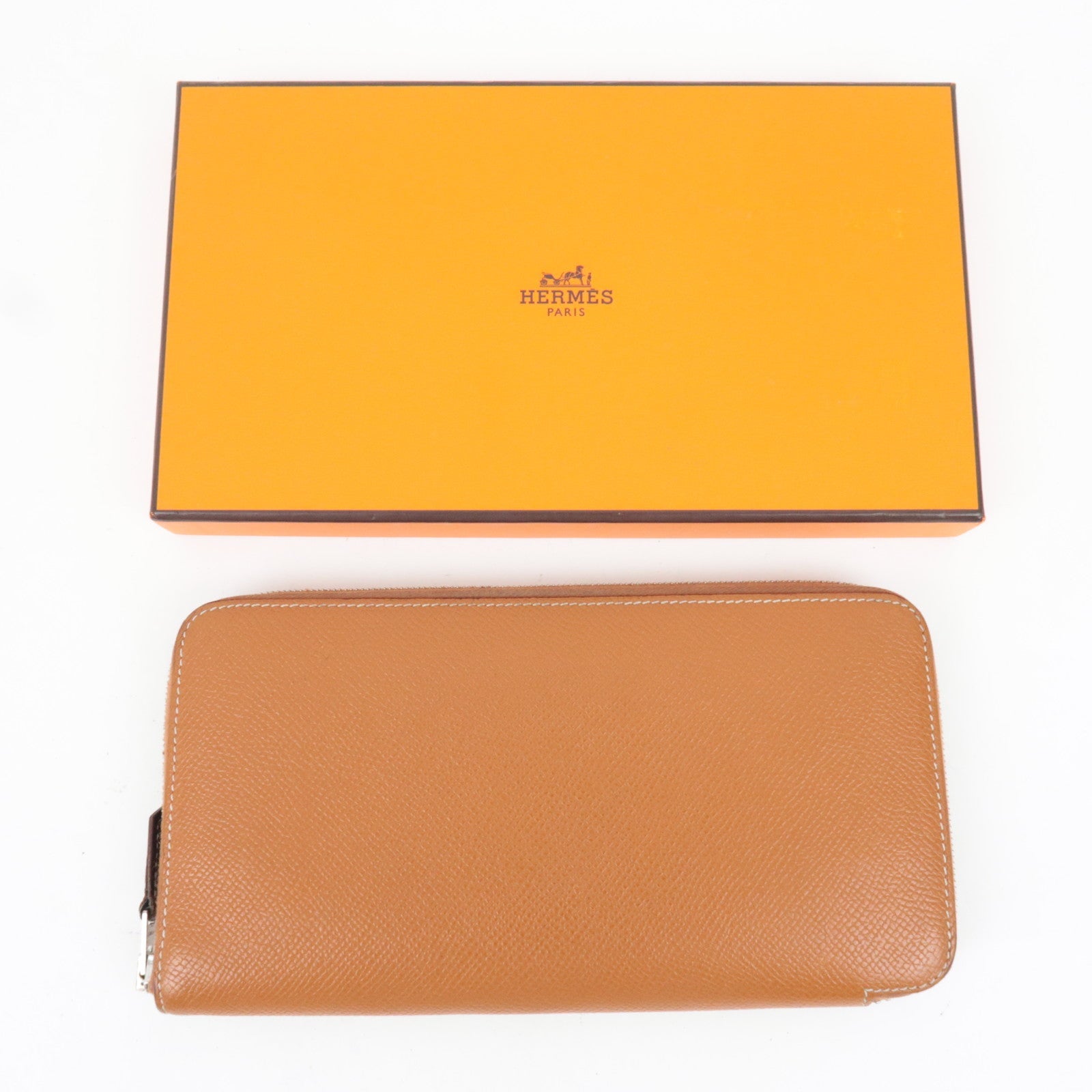 HERMES Azap Long Silkin Long Wallet D Stamp(2019) Veau-Epsom Gold *Box