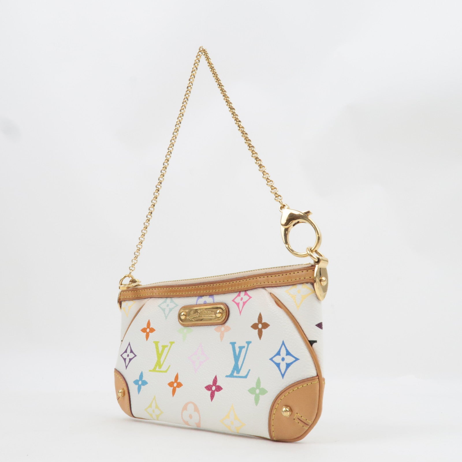 Louis Vuitton Monogram Multicolore Pochette Milla MM Mini Bag Blanc M60096 AA4059
