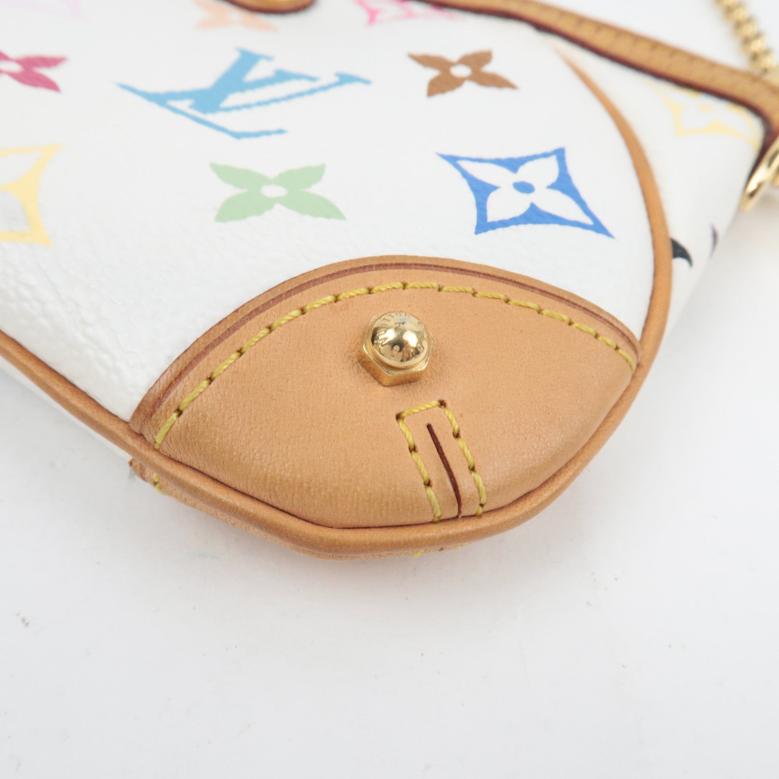 Louis Vuitton Monogram Multicolore Pochette Milla MM Mini Bag Blanc M60096 AA4059