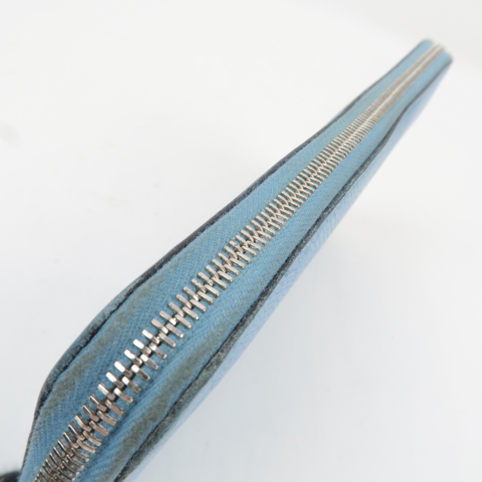 HERMES Azap Long Silkin □R Stamp (2014) Veau Epsom Blue