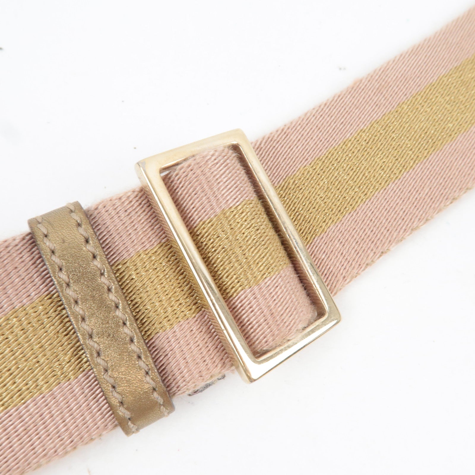 GUCCI Sherry Shoulder Bag GG Canvas Leather Beige Gold 181092