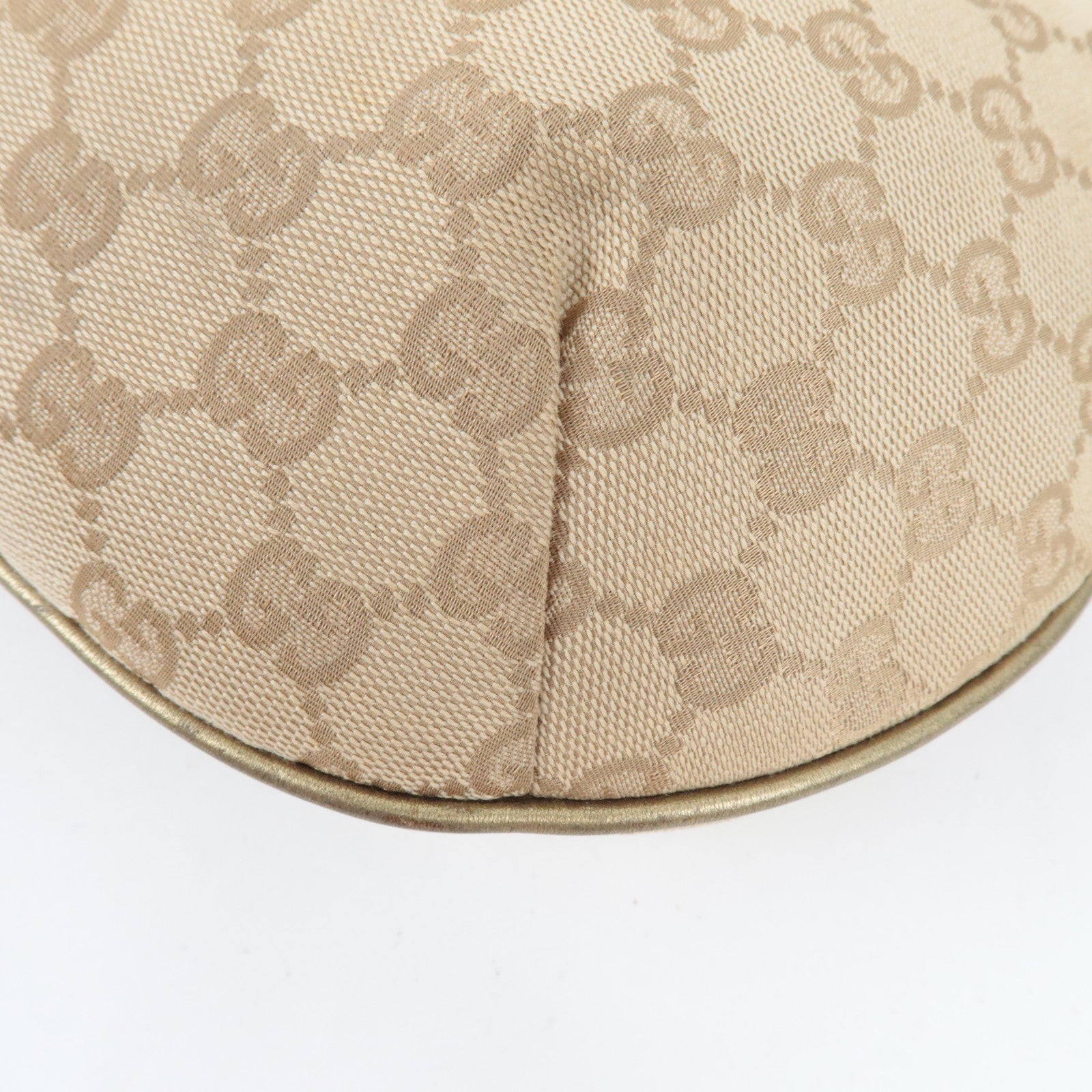 GUCCI Sherry Shoulder Bag GG Canvas Leather Beige Gold 181092