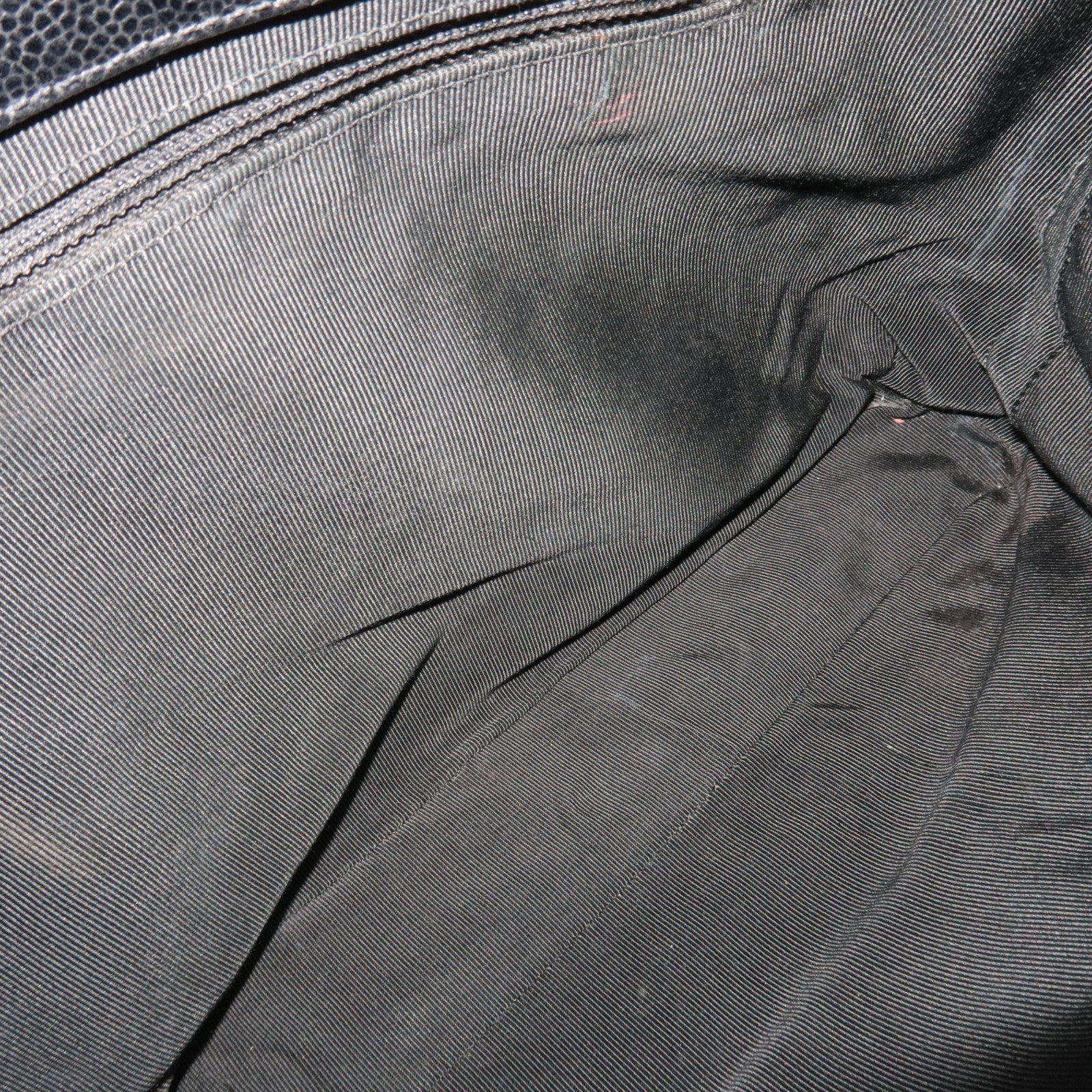 CHANEL Supermodel Medium Chain Tote Bag Caviar Skin Black Gold HDW 4676511