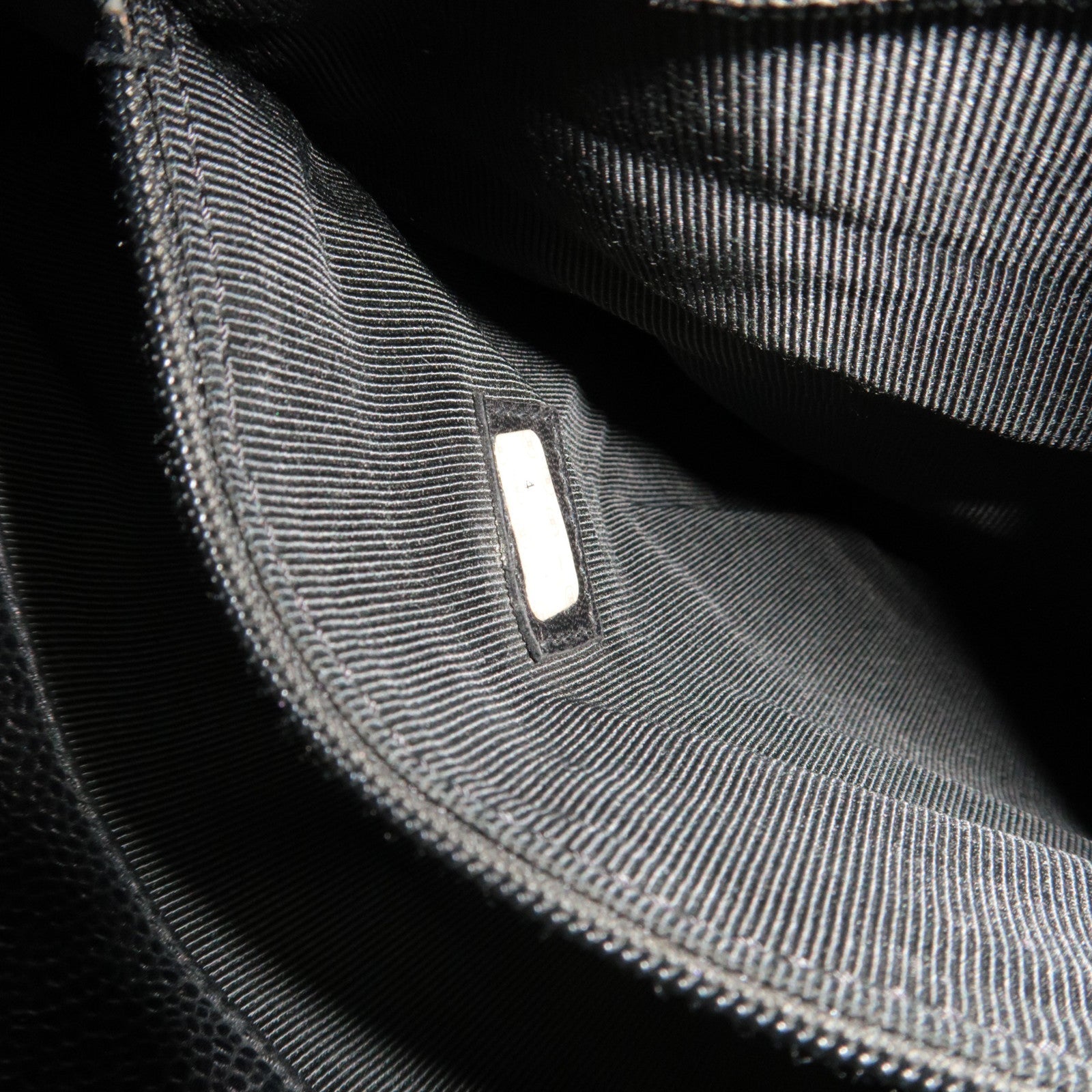 CHANEL Supermodel Medium Chain Tote Bag Caviar Skin Black Gold HDW 4676511