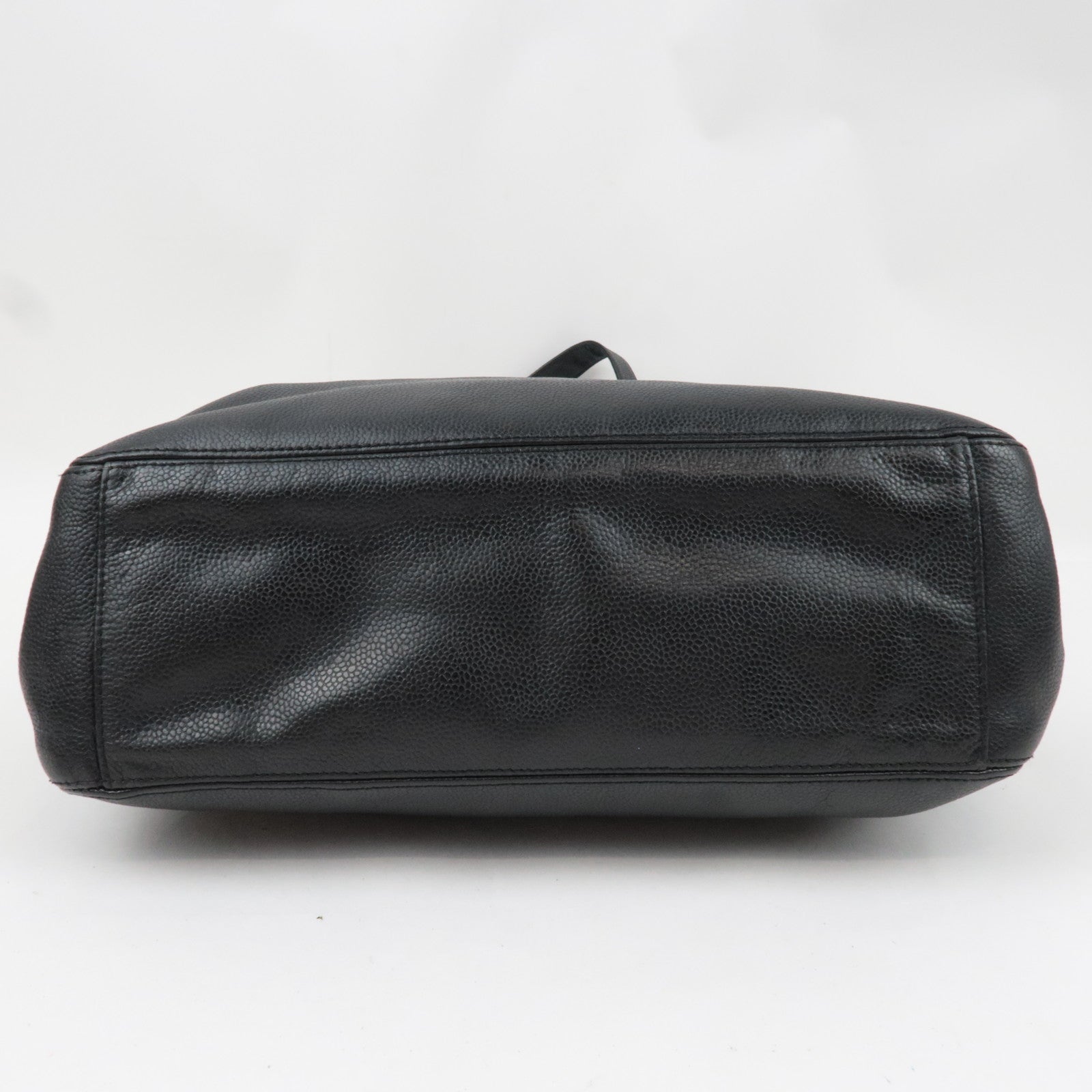 CHANEL Supermodel Medium Chain Tote Bag Caviar Skin Black Gold HDW 4676511