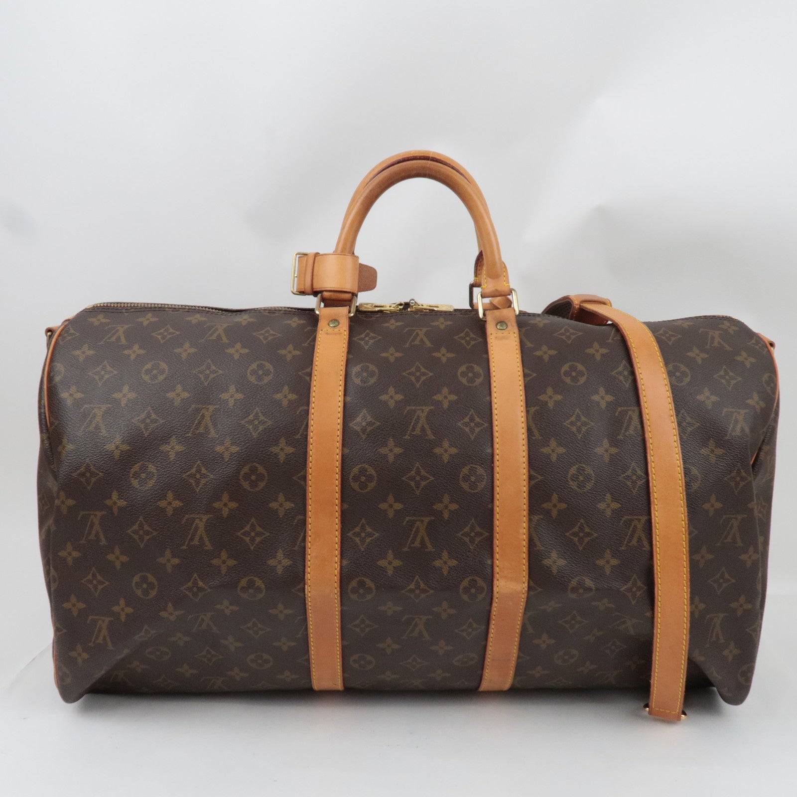 Louis Vuitton Monogram Keepall Bandouliere 55 Travel Bag M41414 VI0942 *Strap, Name tag, Poignet