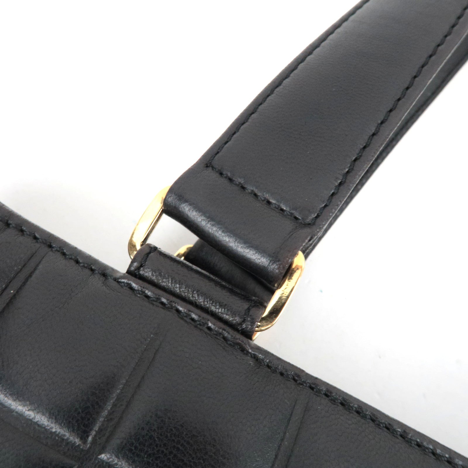 CHANEL Chocolate Bar Tote Bag Vertical Lambskin Black Gold HDW 6915147