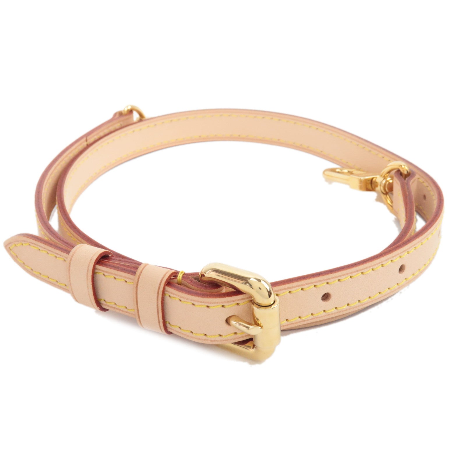 Louis Vuitton Shoulder Strap 72-82cm Leather Beige 78866