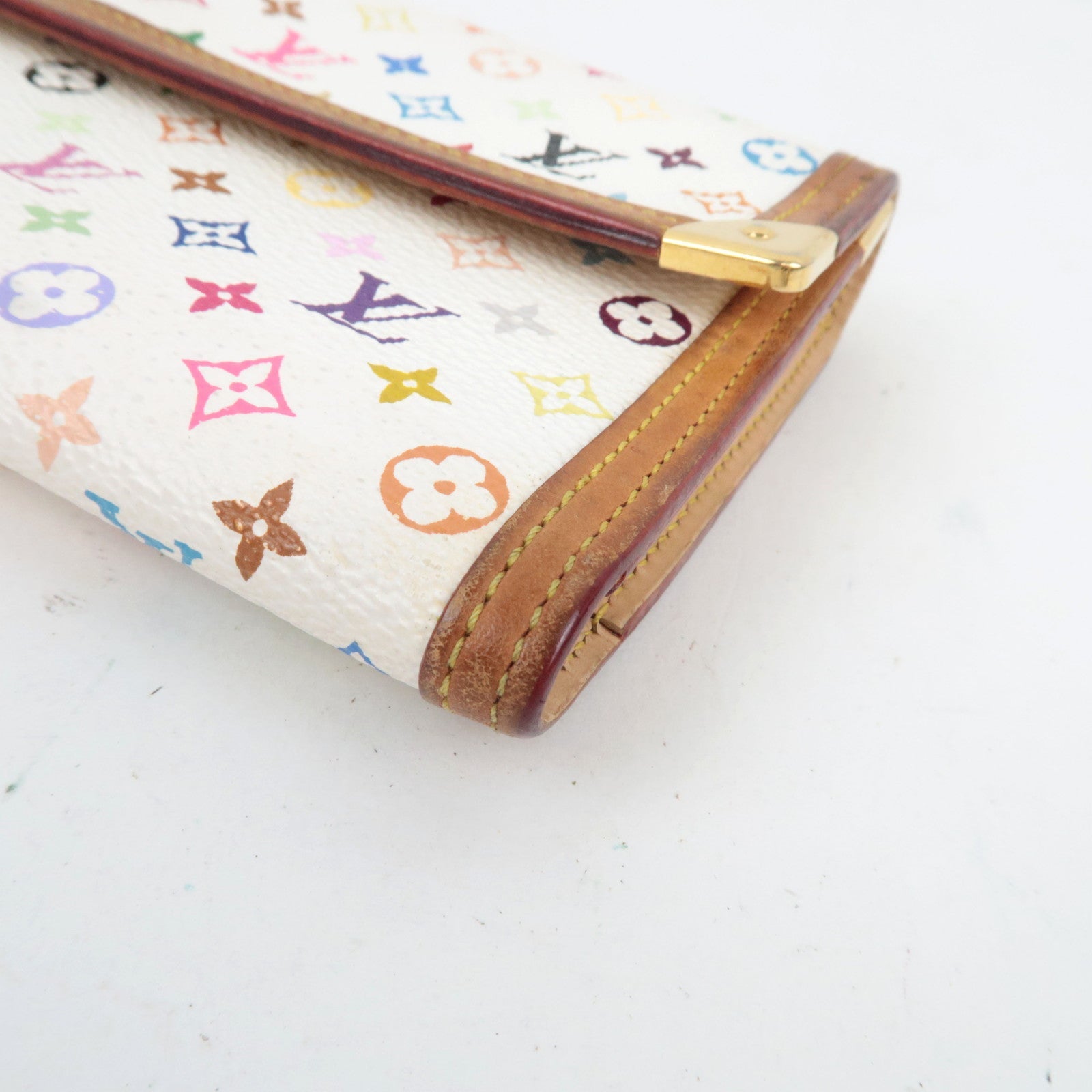 Louis Vuitton Monogram Multicolor Porte Tresor International Long Wallet Blanc M952659 TH1004