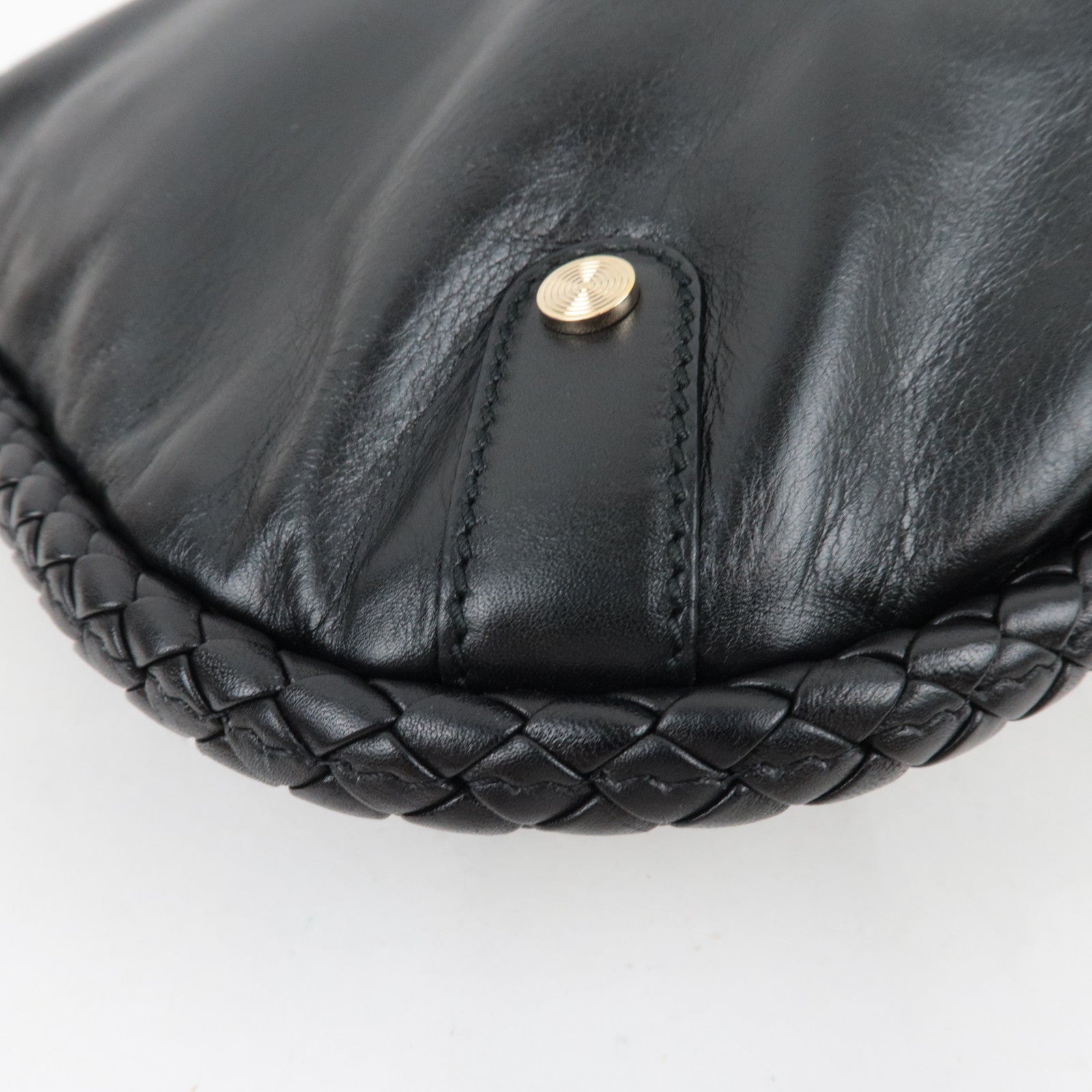 GUCCI Interlocking G One-Shoulder Bag Leather Black 167732