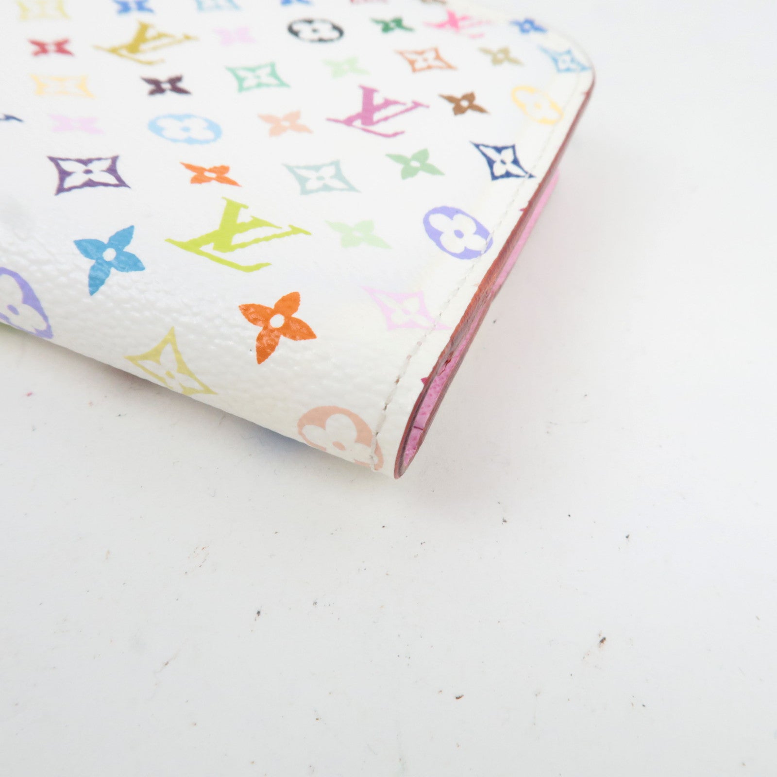 Louis Vuitton Monogram Multicolor Portefeuille Insolite Long Wallet Blanc M93751 CA4141 *Dust bag