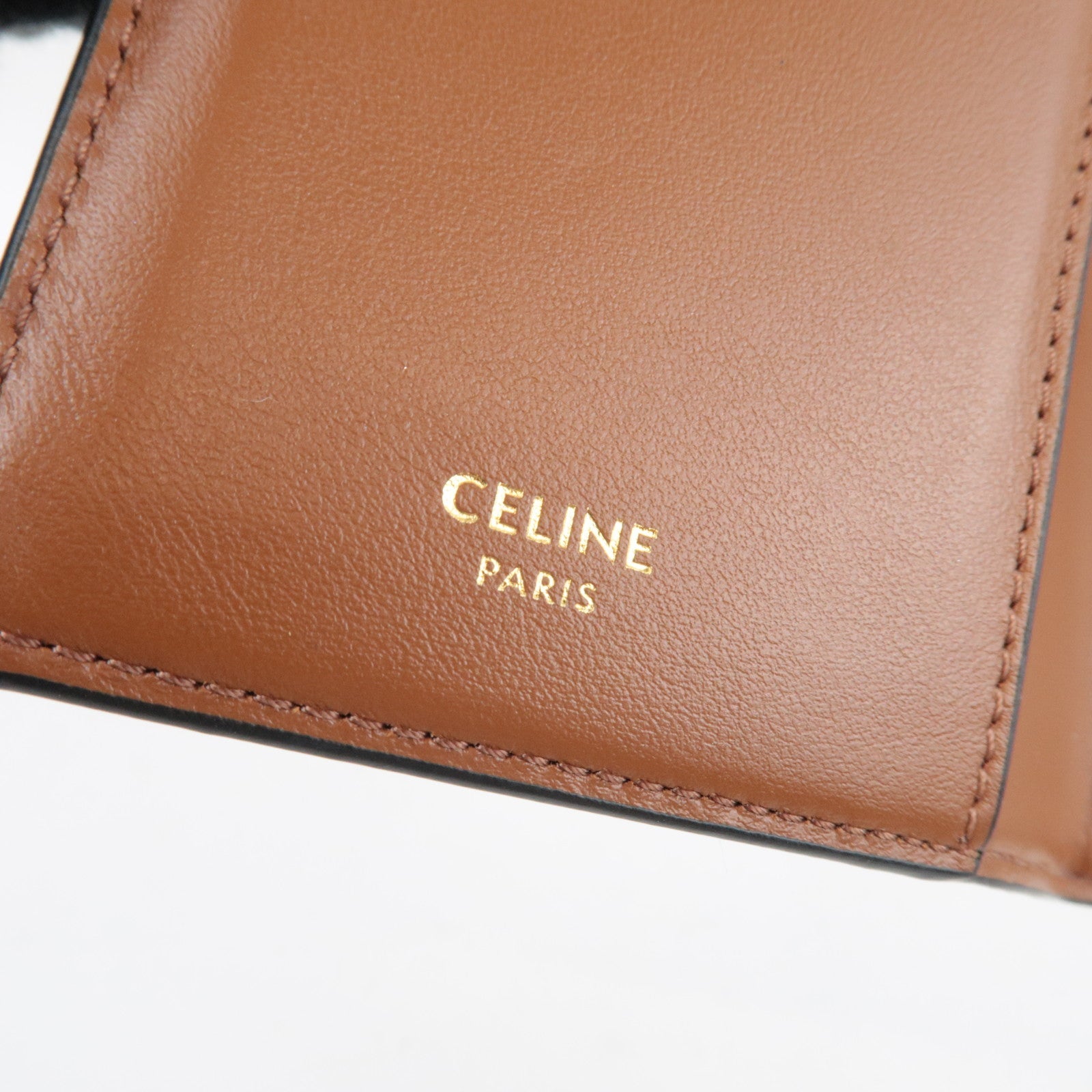 CELINE Triomphe Passport Cover PVC Black