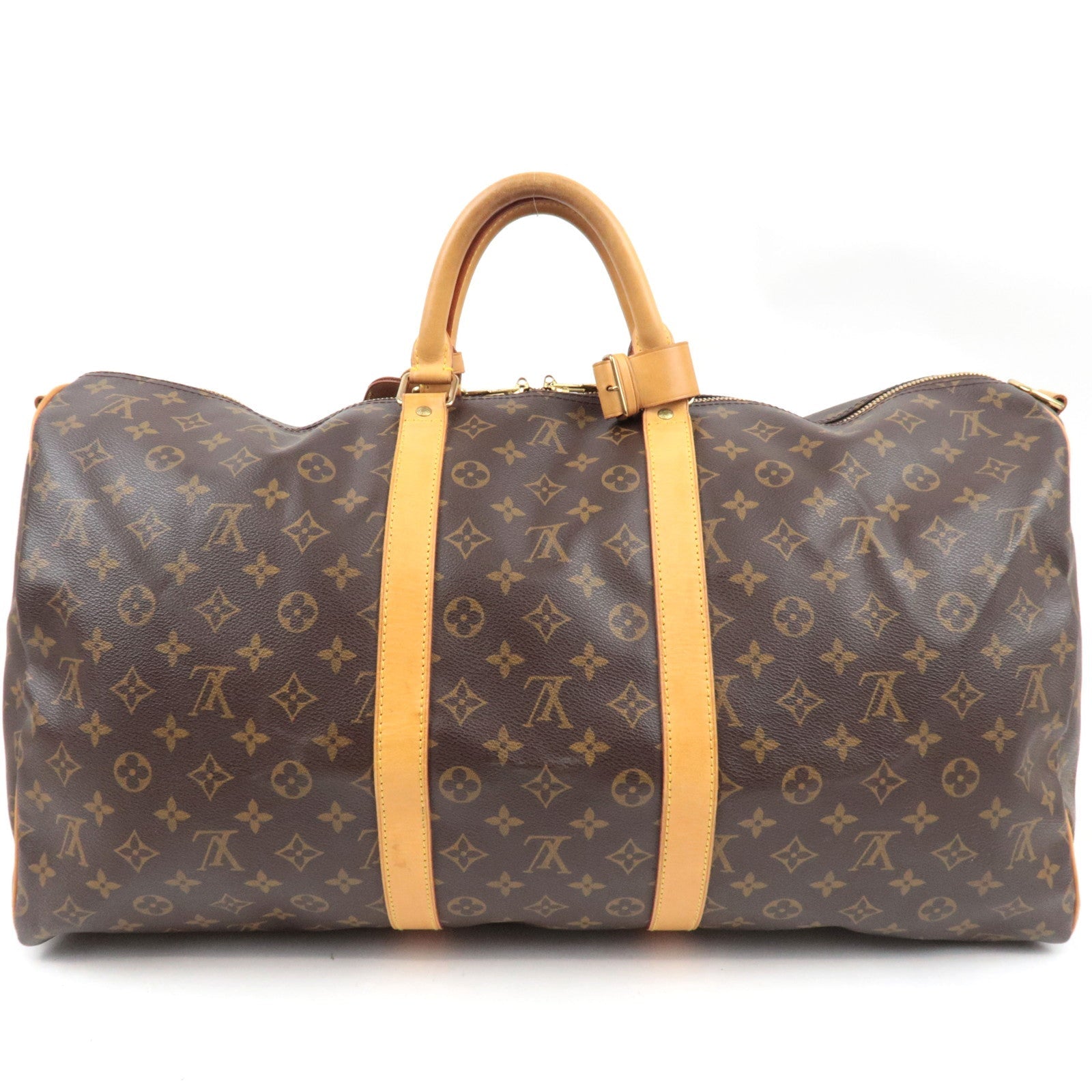 Louis Vuitton Monogram Keepall Bandouliere 55 Travel Bag M41414 MB0011 *Strap, Name tag, Poignet