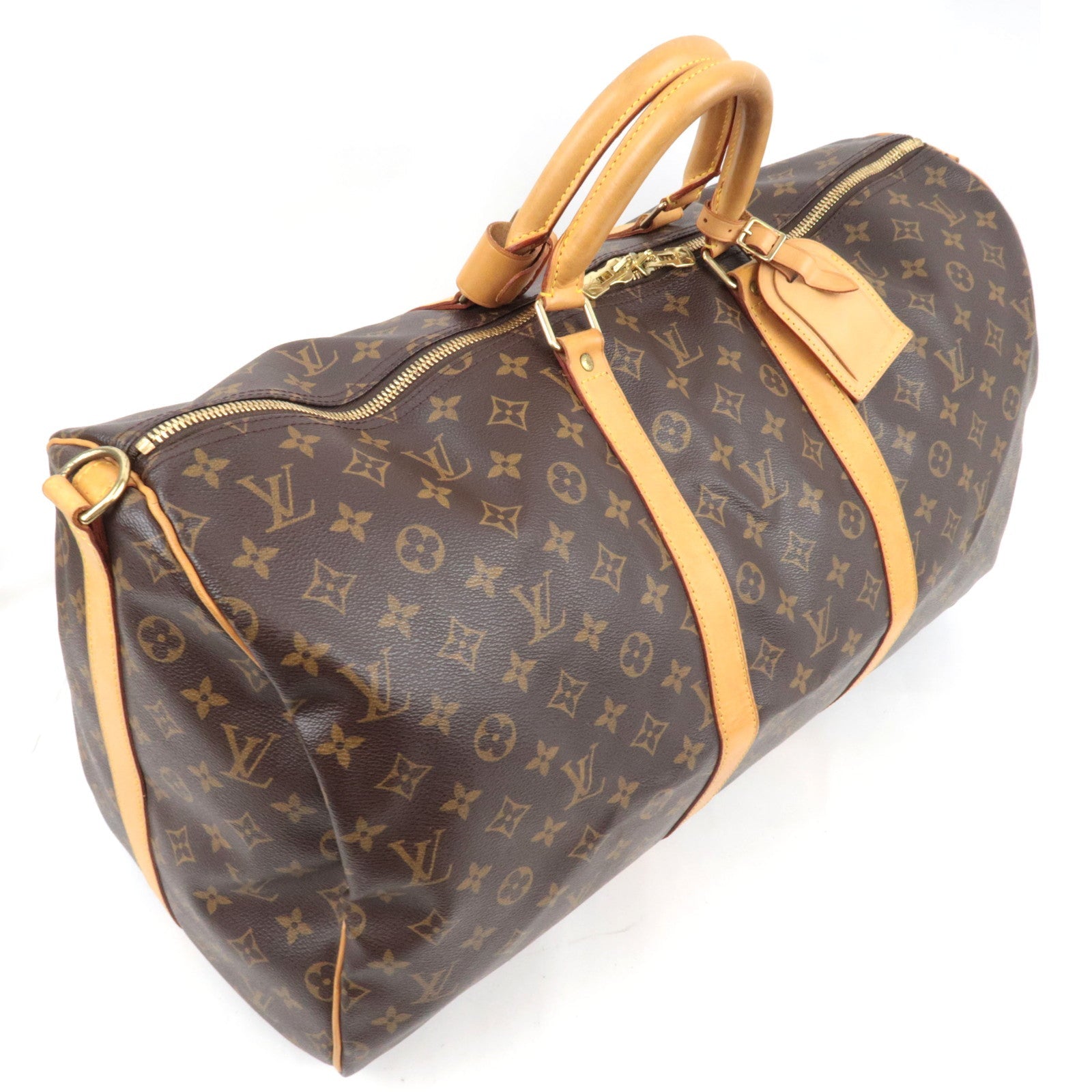 Louis Vuitton Monogram Keepall Bandouliere 55 Travel Bag M41414 MB0011 *Strap, Name tag, Poignet