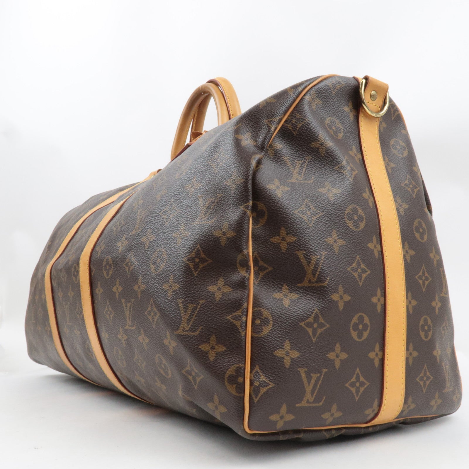 Louis Vuitton Monogram Keepall Bandouliere 55 Travel Bag M41414 MB0011 *Strap, Name tag, Poignet