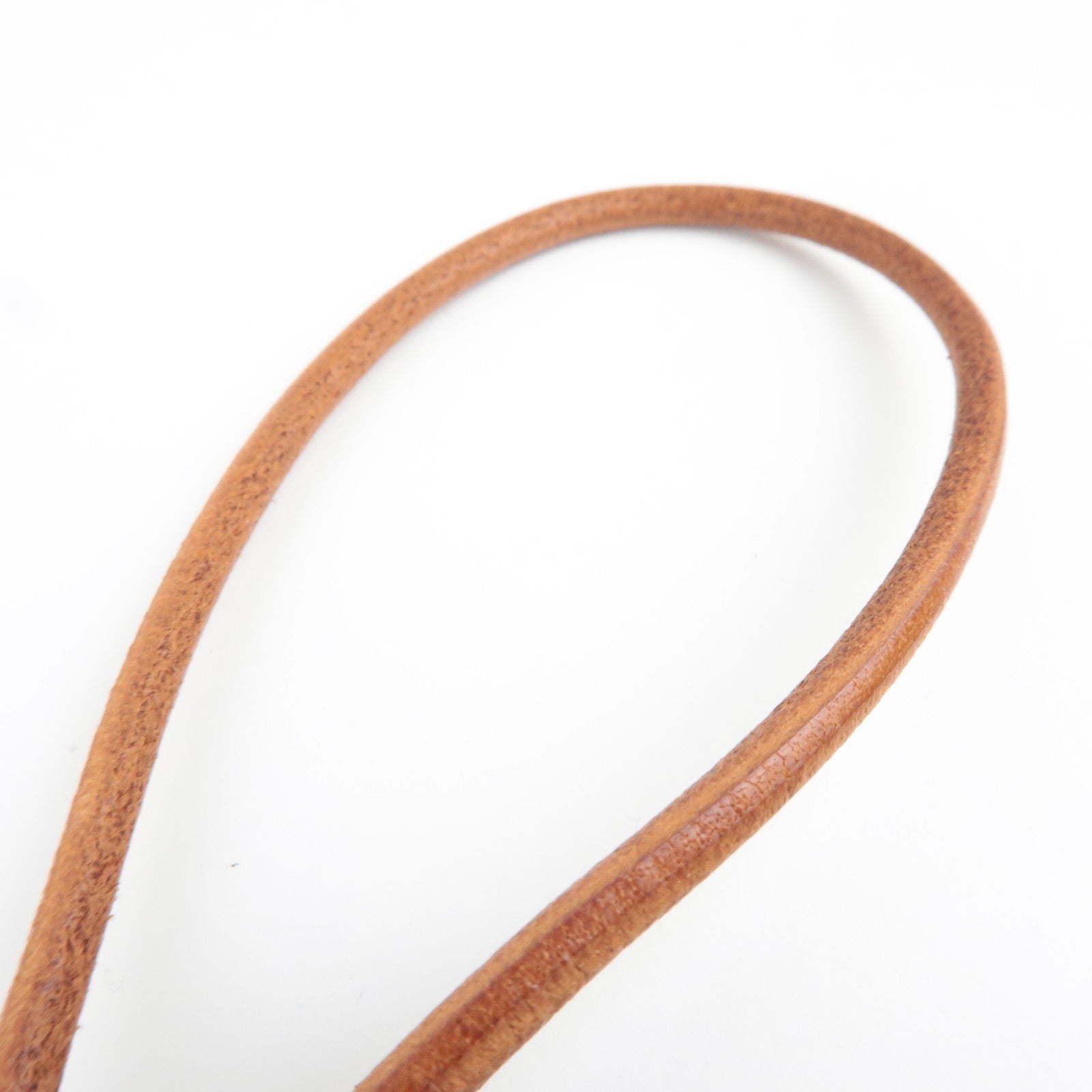 HERMES Jumbo Choker Double Bracelet Leather Brown Silver HDW *Box