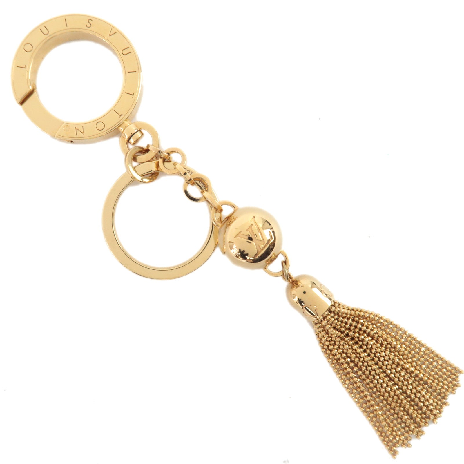 Louis Vuitton Porte Cles Swing Fringe Bag Charm Metal Gold M65215 CX011478925