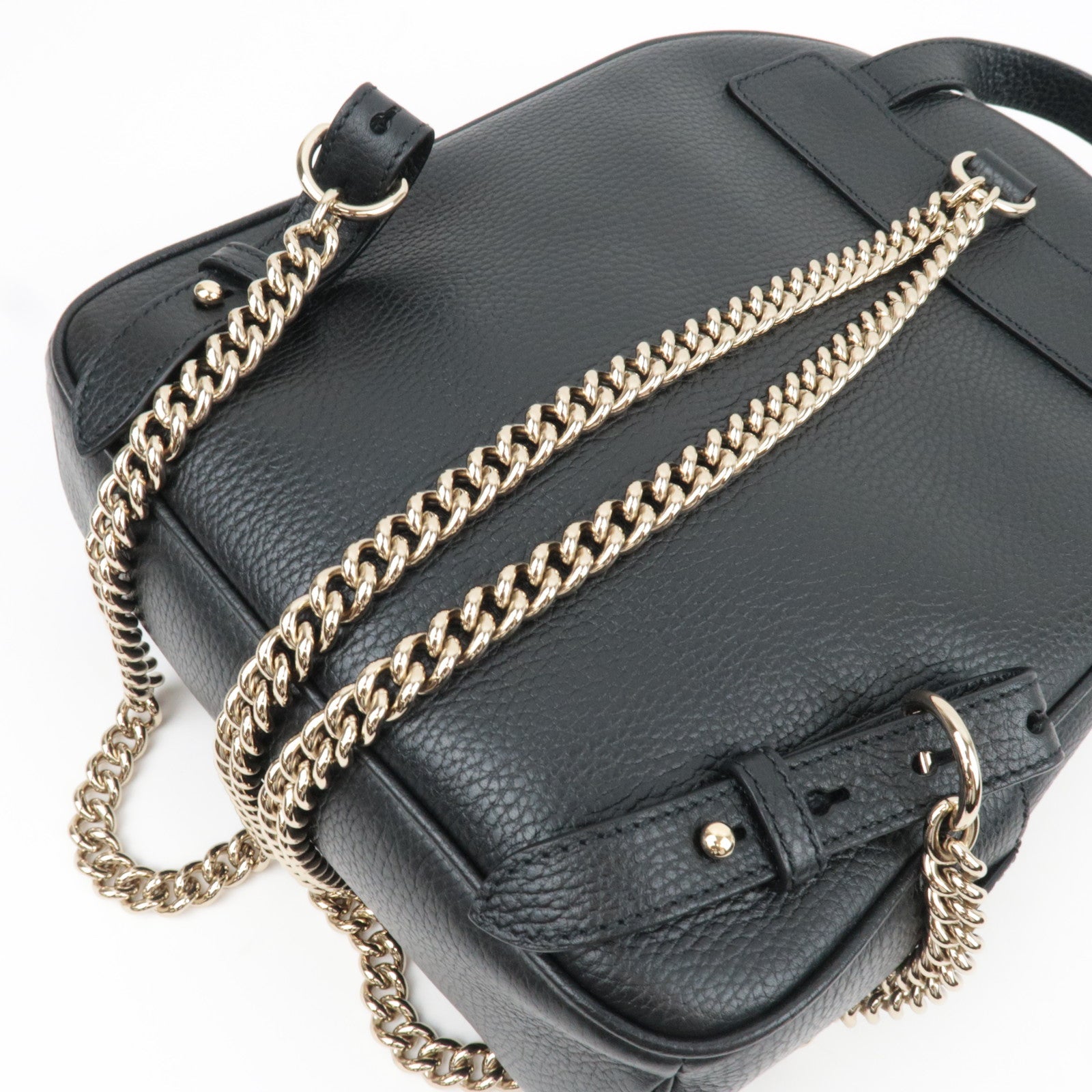 GUCCI Soho Interlocking G Backpack Leather Black 536192 *Dust bag