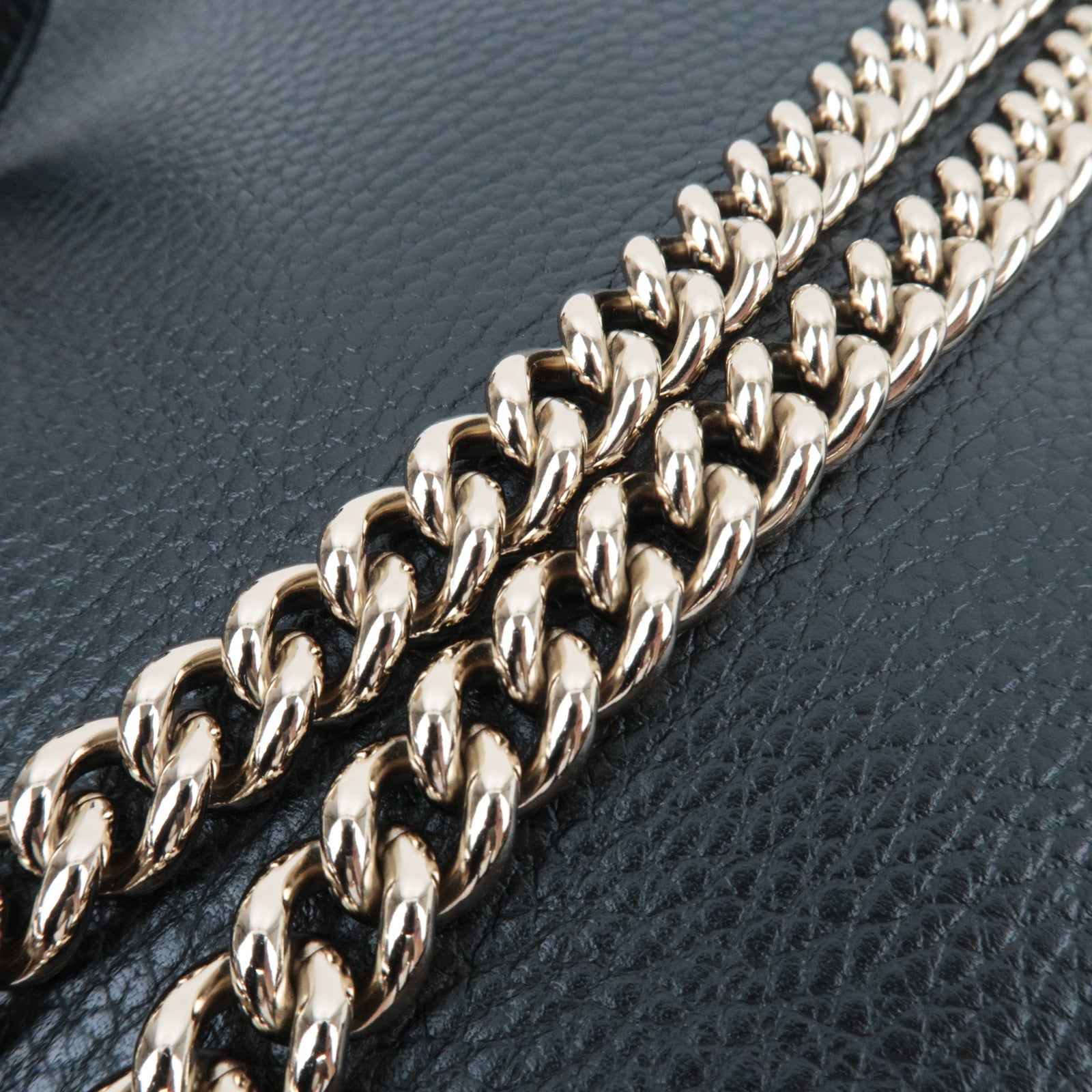 GUCCI Soho Interlocking G Backpack Leather Black 536192 *Dust bag