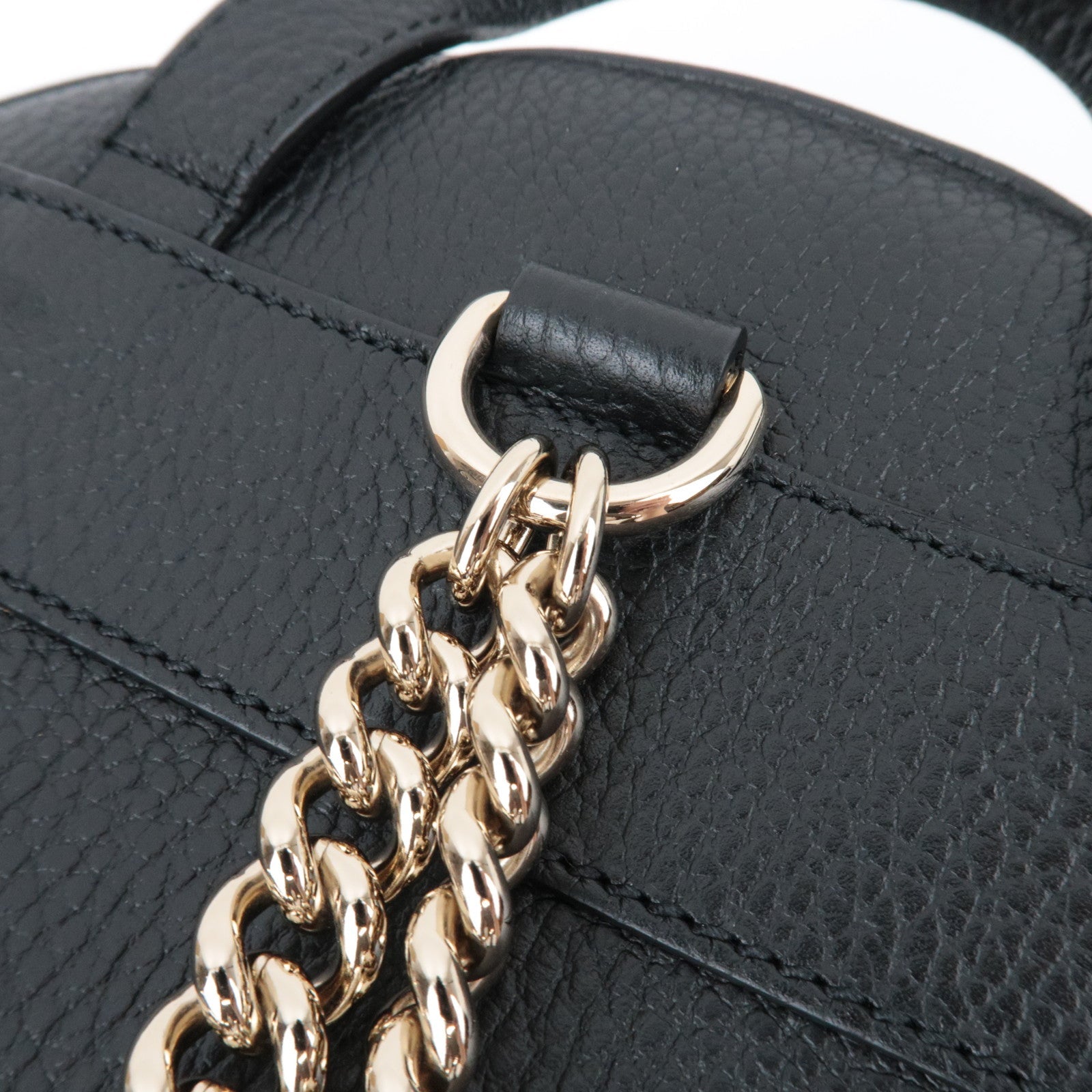 GUCCI Soho Interlocking G Backpack Leather Black 536192 *Dust bag