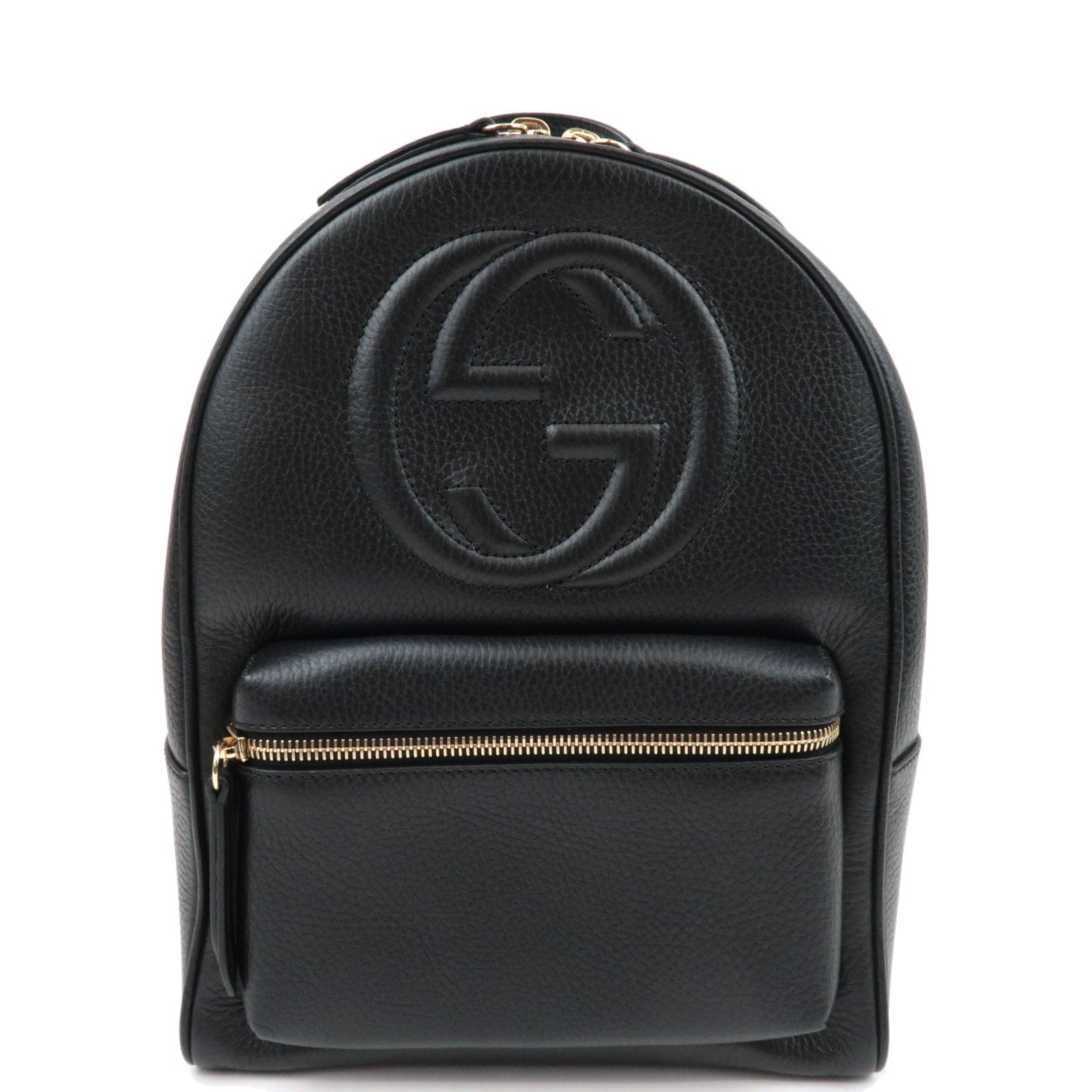 GUCCI Soho Interlocking G Backpack Leather Black 536192 *Dust bag78968