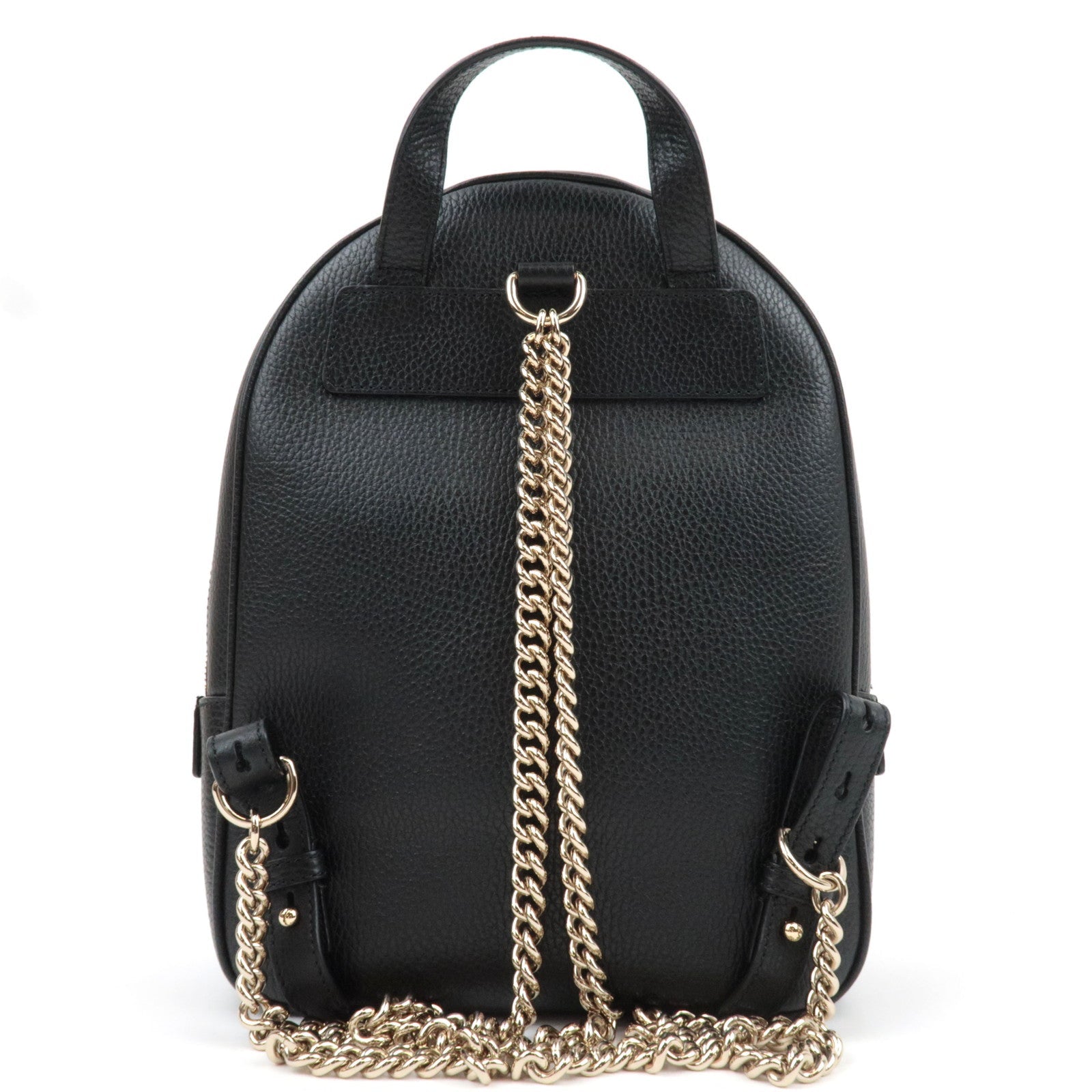 GUCCI Soho Interlocking G Backpack Leather Black 536192 *Dust bag