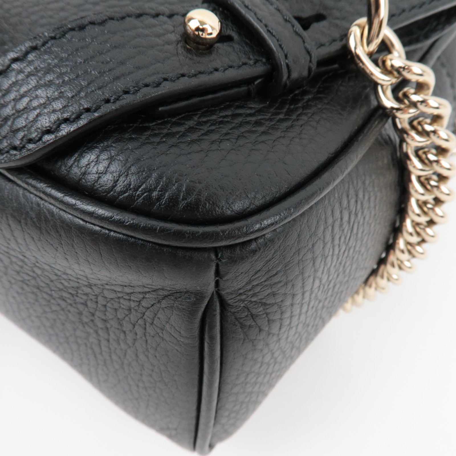 GUCCI Soho Interlocking G Backpack Leather Black 536192 *Dust bag