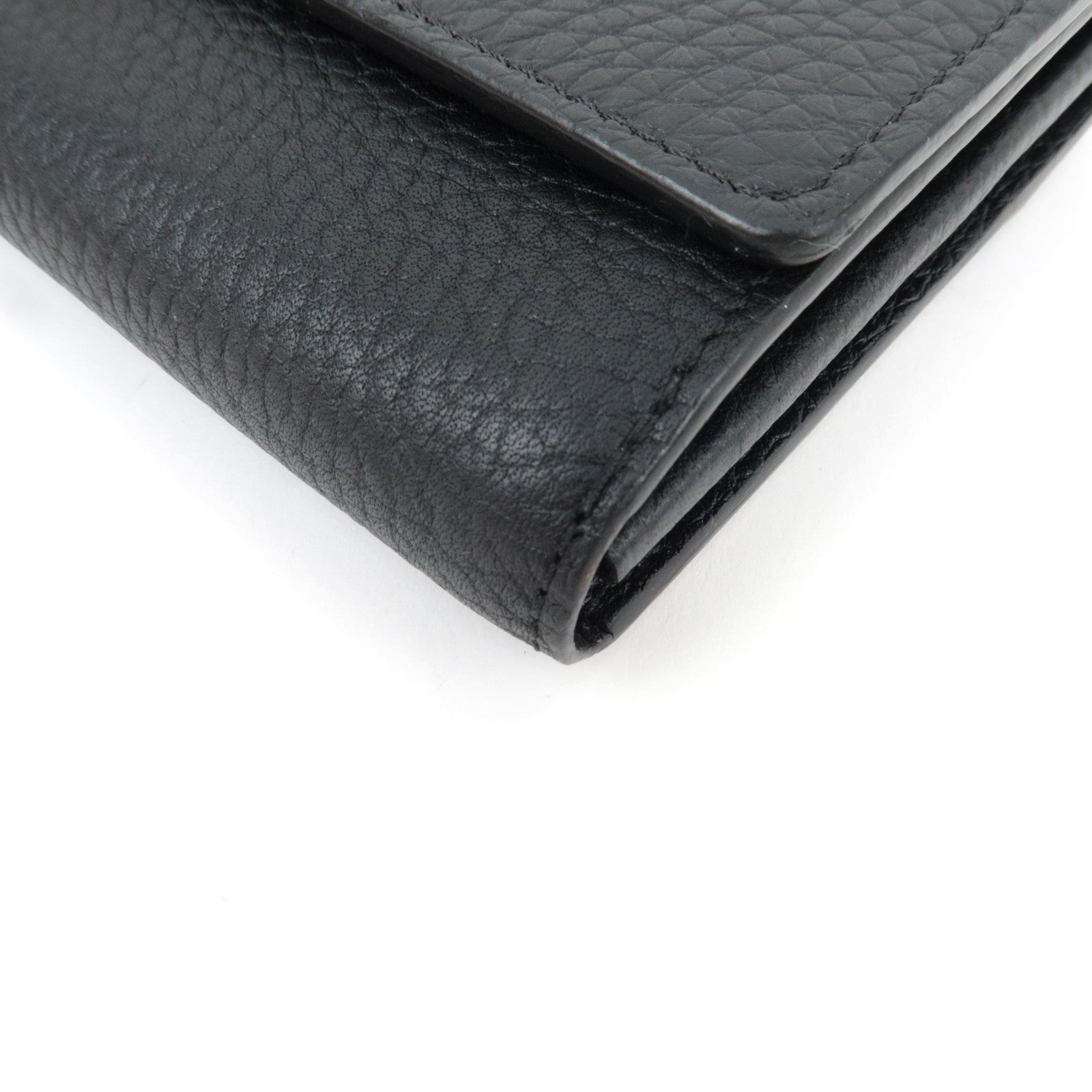 Louis Vuitton Portefeuille Capucines Long Wallet Taurillon Leather Black N90129 MI2168