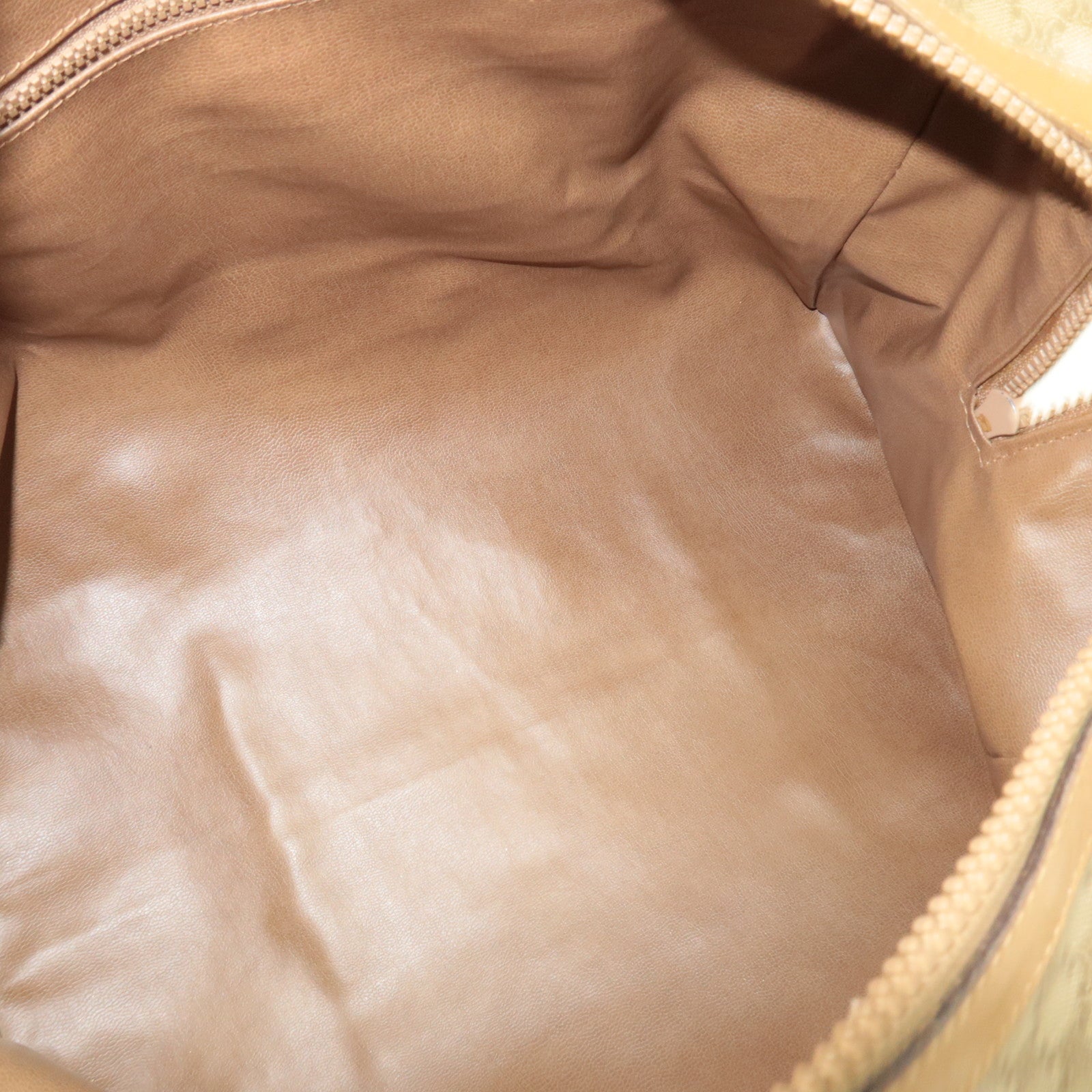 CELINE Macadam Boston Bag PVC Leather Beige Brown