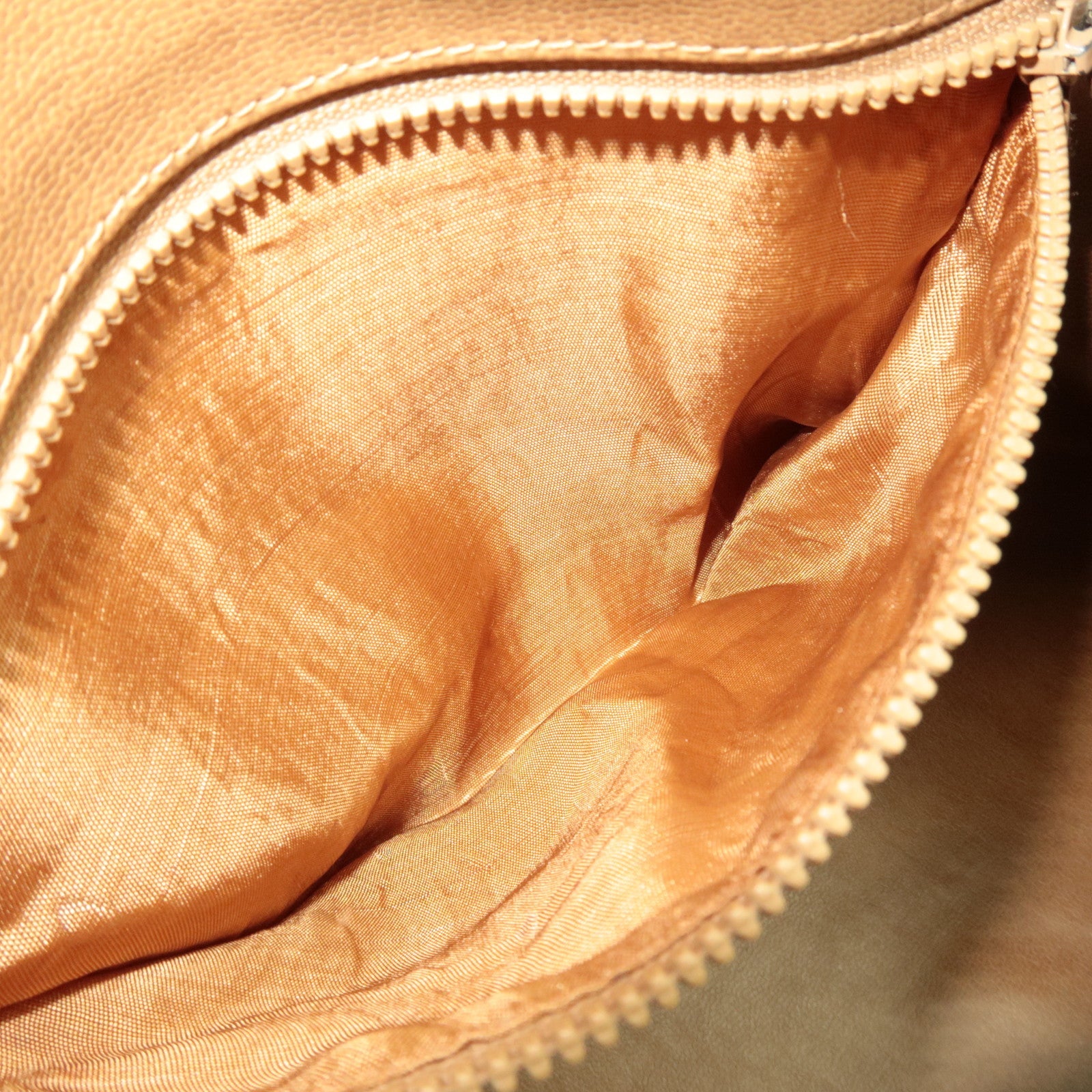 CELINE Macadam Boston Bag PVC Leather Beige Brown