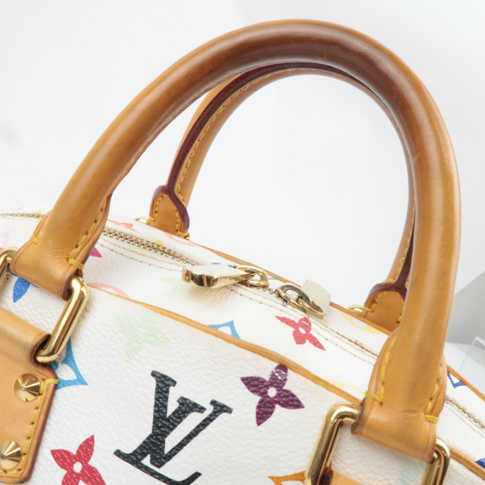 Louis Vuitton Monogram Multicolore Trouville Handbag Blanc M92663 SD0045