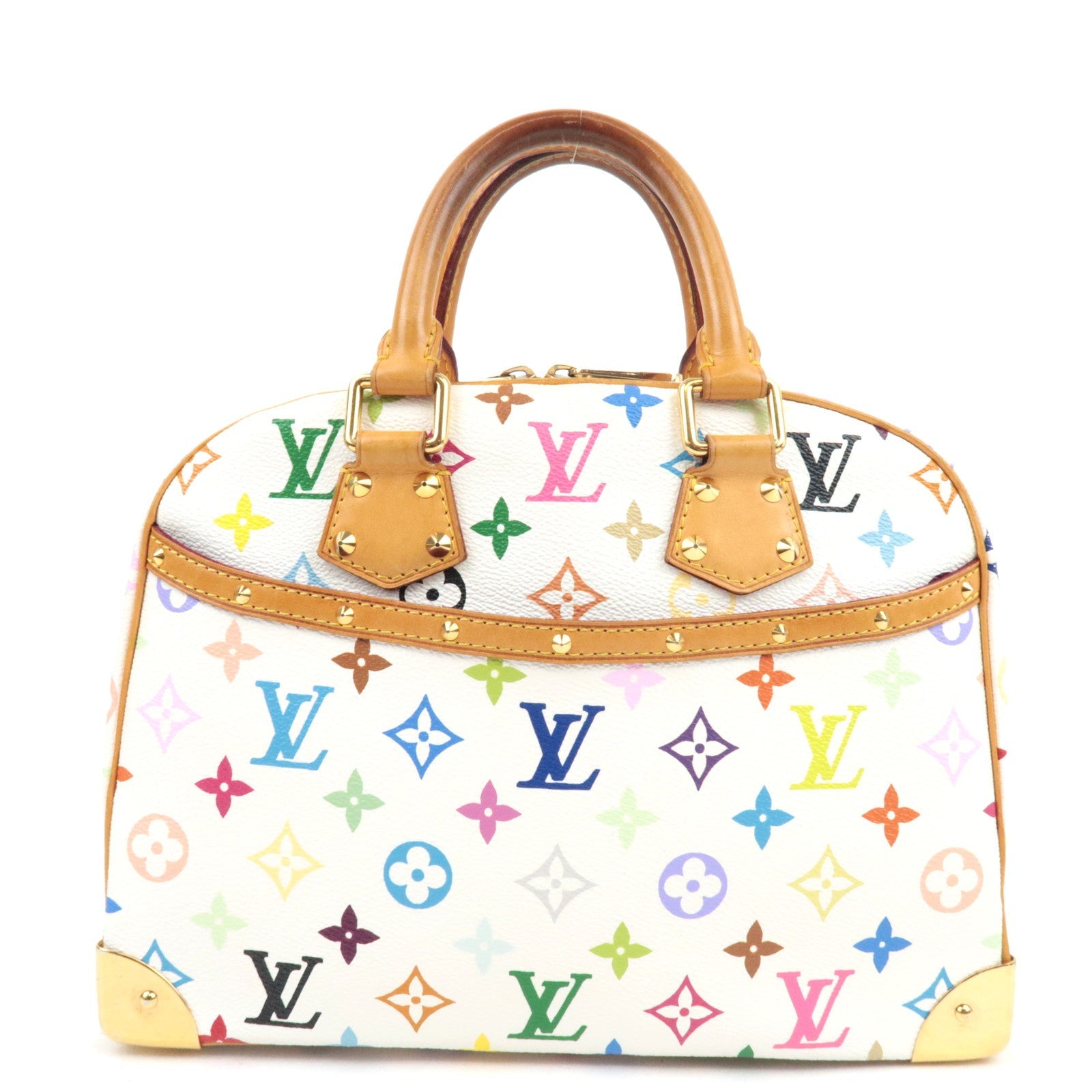 Louis Vuitton Monogram Multicolore Trouville Handbag Blanc M92663 SD0045 79020
